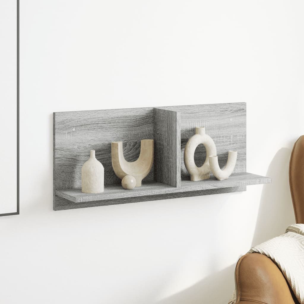 vidaXL Regal Wandschrank 70x16,5x30 cm Grau günstig online kaufen