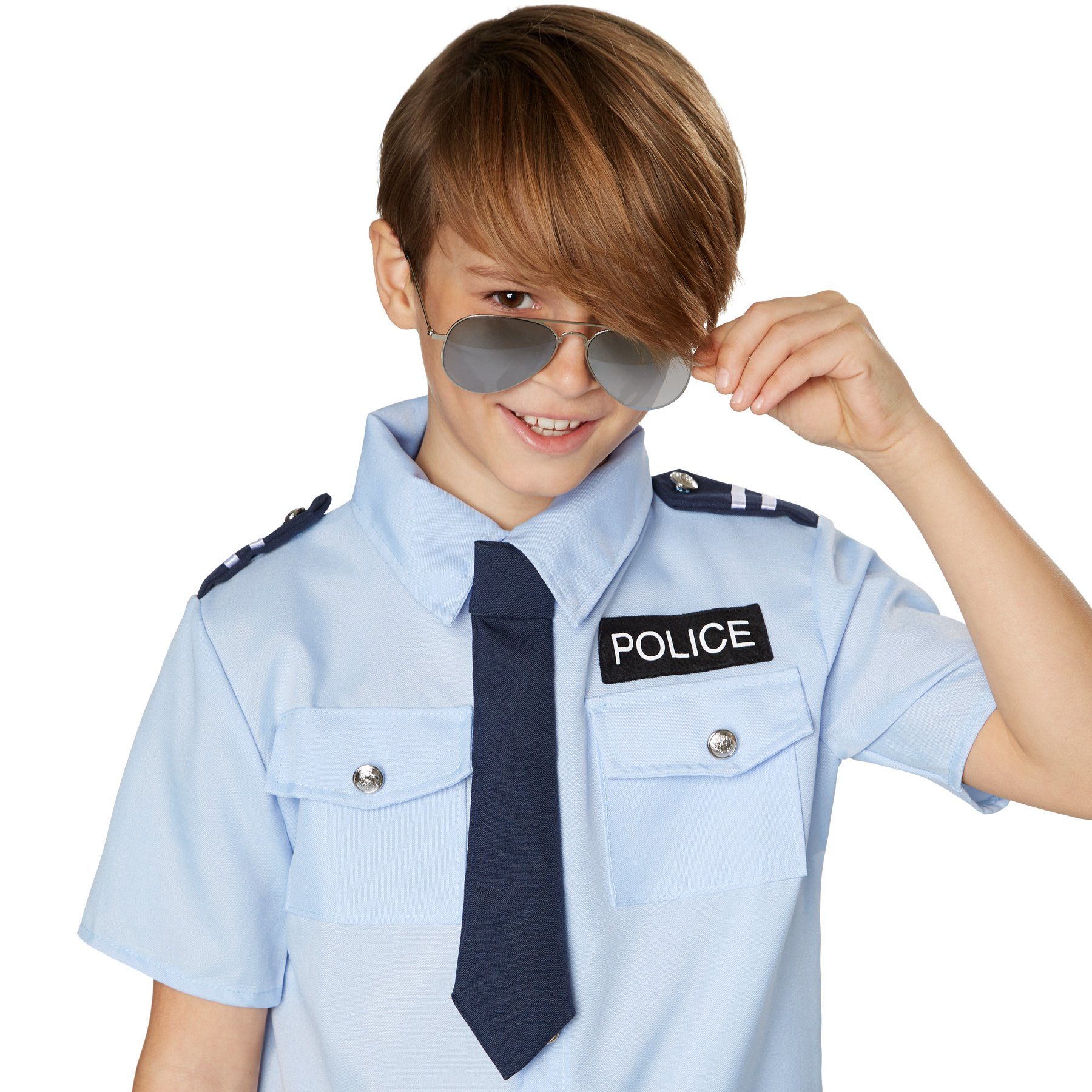 dressforfun Kostüm Jungenkostüm Police Boy, Cooles Hemd mit Police-Aufnäher