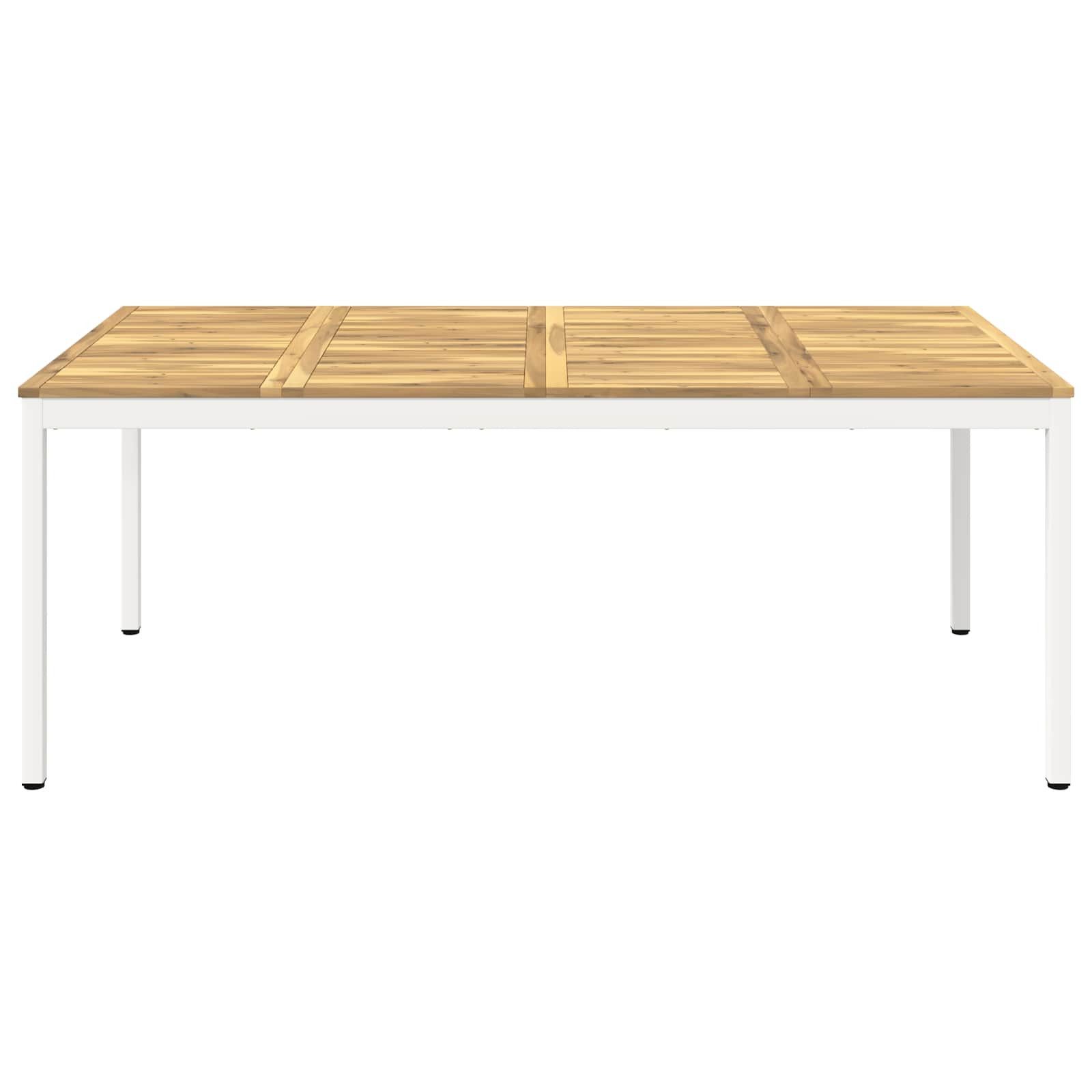 vidaXL Gartentisch Gartentisch Weiß 196 x 100,5 x 75 cm Massivholz (1-St)