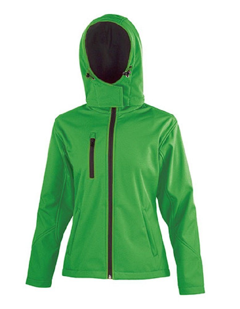 Result Softshelljacke Damen Soft Shell mit Wasserdicht Kapuze Jacke (8000mm) grün