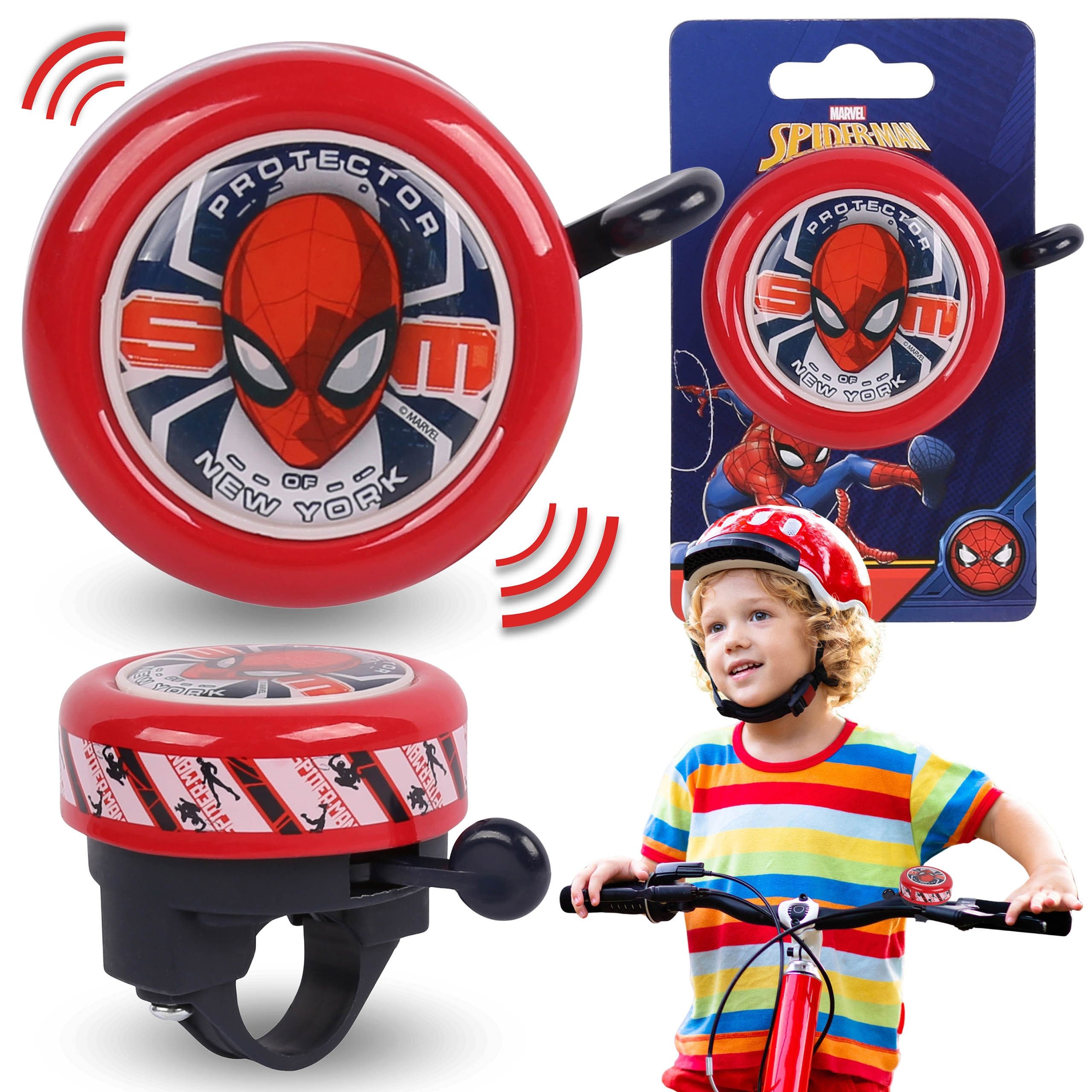 Sarcia.eu Fahrradklingel MARVEL Spider-Man Metall Fahrradklingel FÜR für Kinder 5,5 cm