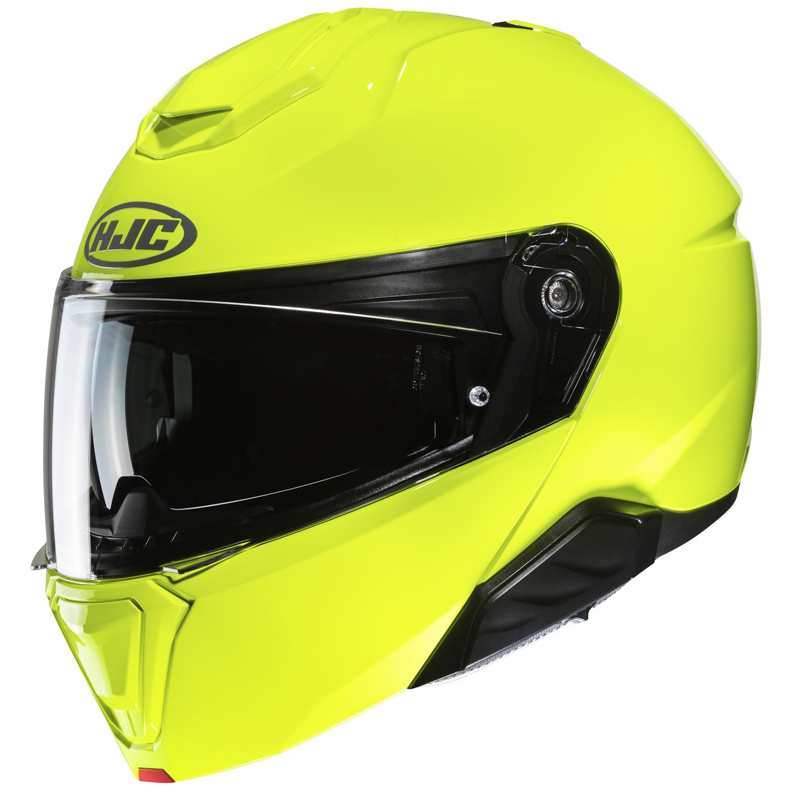 HJC Motorradhelm HJC i91 Solid Fluo Green Klapphelm (1er Set)