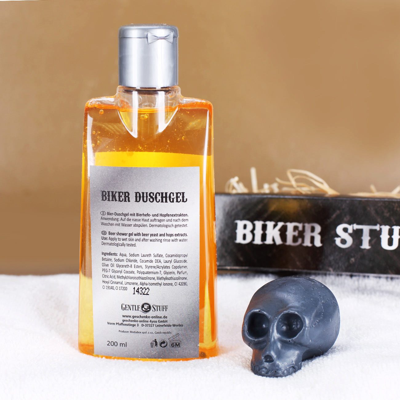 Herz & Heim Pflege-Geschenkset für Biker & Motorradfahrer - Duschgel & Seife als Geschenk für Männer, 200 ml & 30 g – Bild 4 von 5
