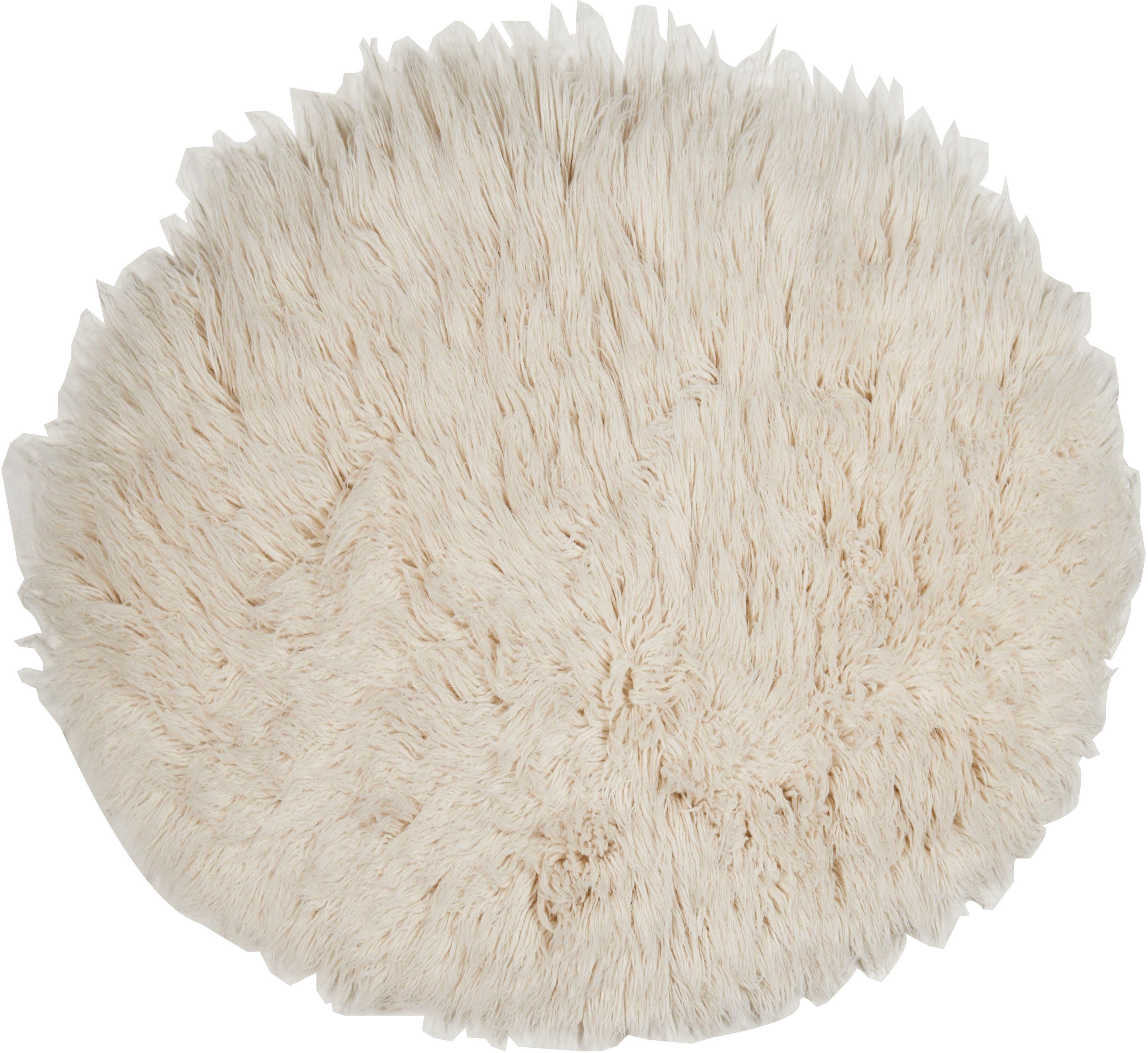 THEKO Wollteppich Flokati XXL, handgewebt, rund, Höhe: 100 mm, original griechischer Flokati, Hochflor, reine Wolle, auch in rund