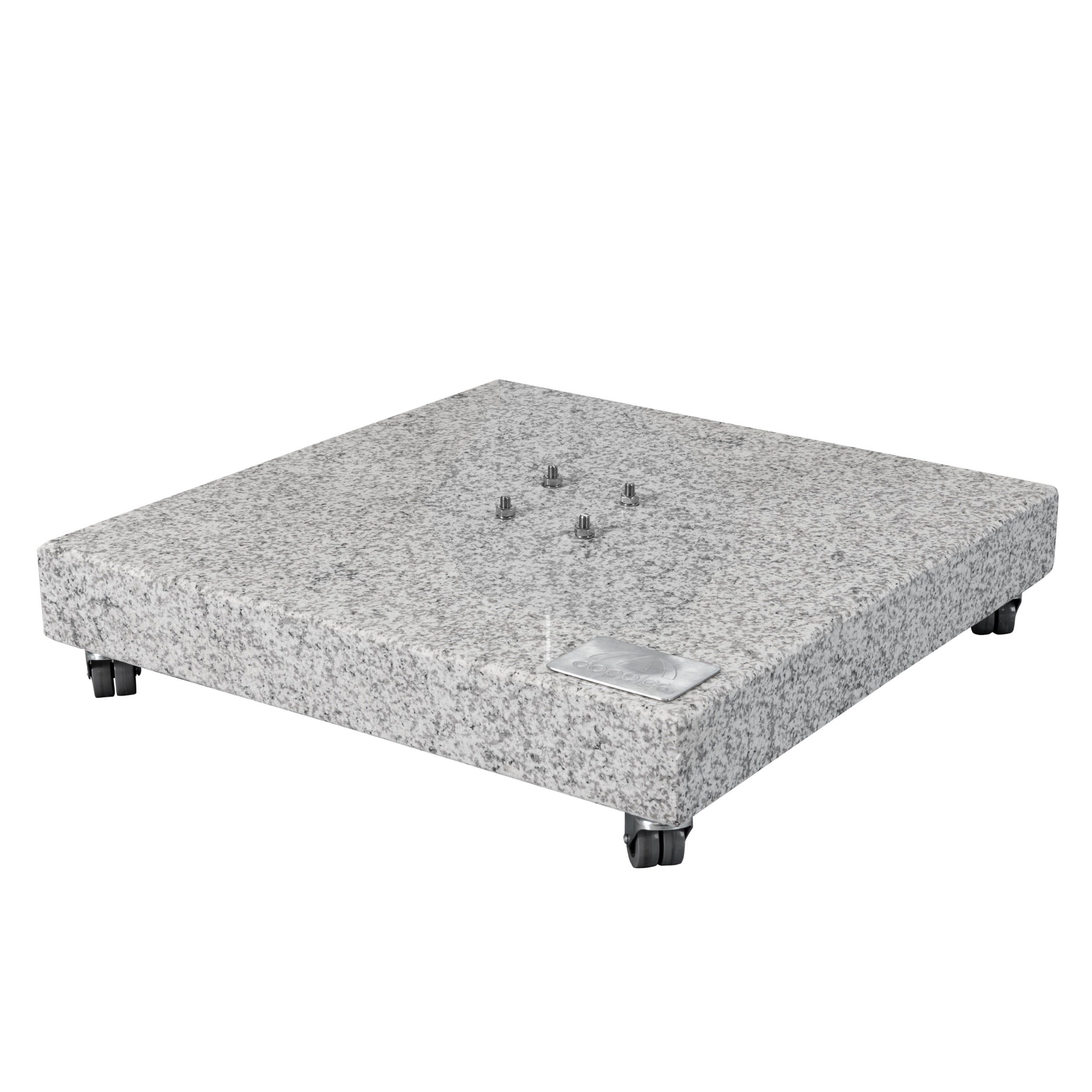 doppler® Betonschirmständer doppler Granit Schirmständer Ampelschirm mit Rollen 140kg 80 x 80 cm