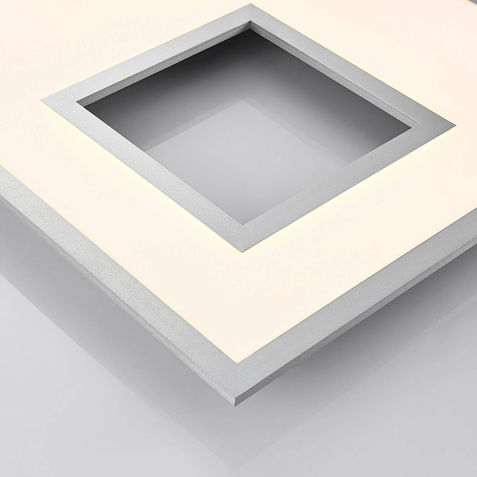 verbaut, Lucande / inkl. Modern, weiß, 1 LED-Leuchtmittel Deckenleuchte LED Durun, dimmbar, warmweiß Kunststoff, tageslicht, fest Farbwechsel flammig, silber, Aluminium,