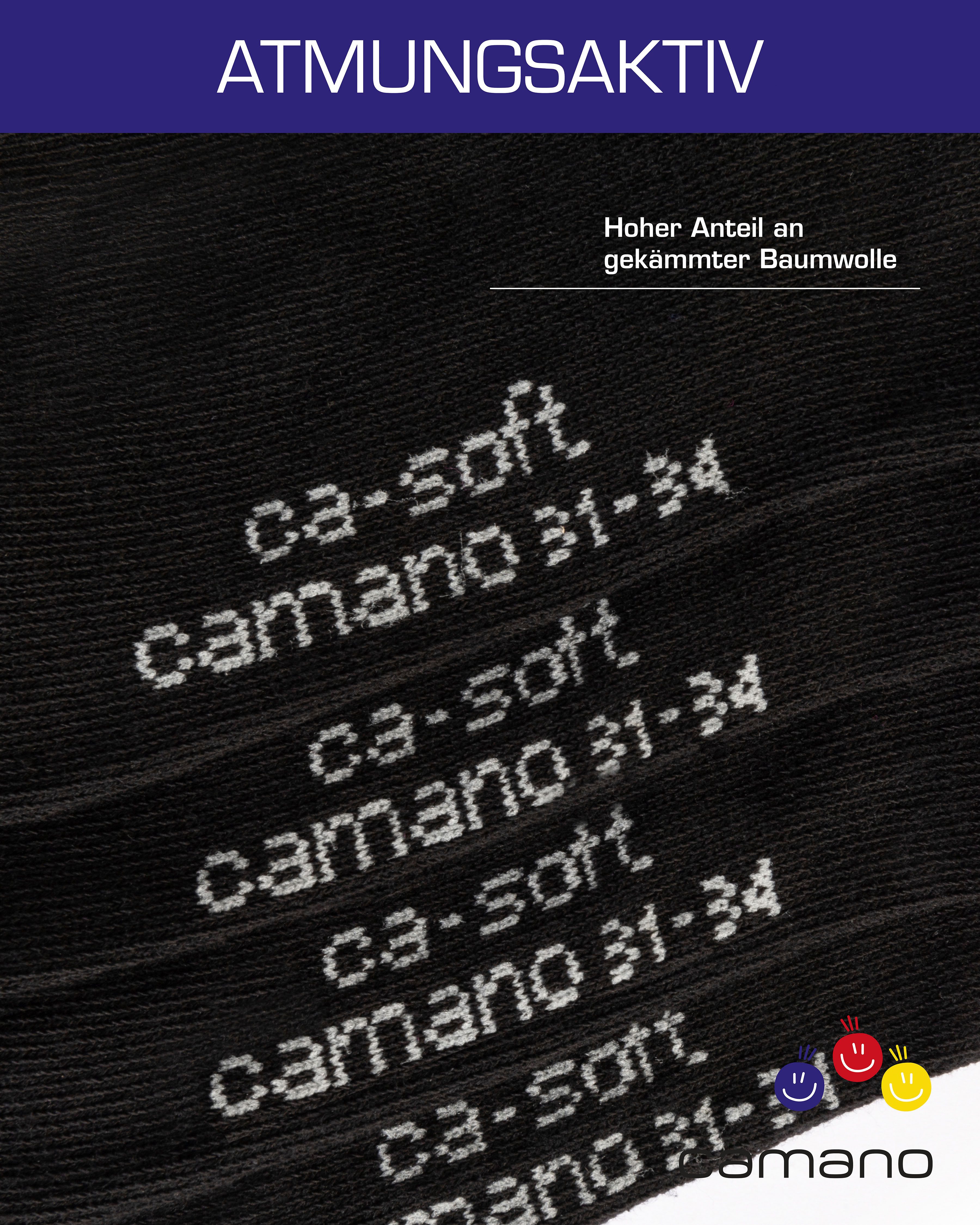 Camano Socken ca-soft (6 Paar) mit Komfortbund und gepolsterten Zehen-/Fersenbereich