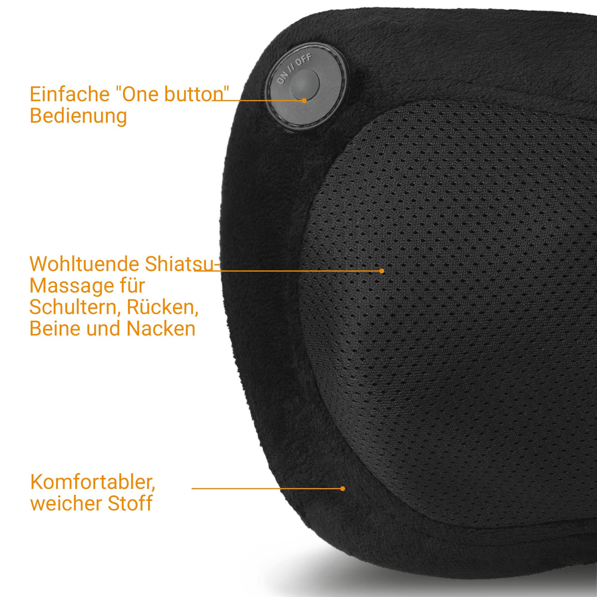 medisana Massagekissen MC 200, Shiatsu-Massage für Schulter, Rücken, Beine und Nacken, Wärmefunktion