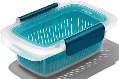 OXO Good Grips Lunchbox Prep and Go, Kunststoff, Silikon, (1-tlg), 450 ml, mit Korb zum Abspülen von Lebensmitteln