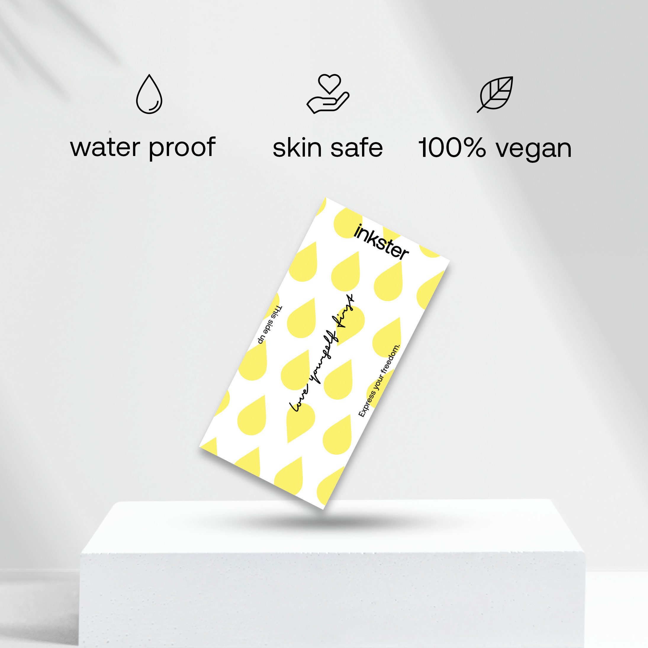 Inkster Schmuck-Tattoo Hochwertige temporäre Tattoos, Vegane & EU-Kosmetikzertifizierte Farbe