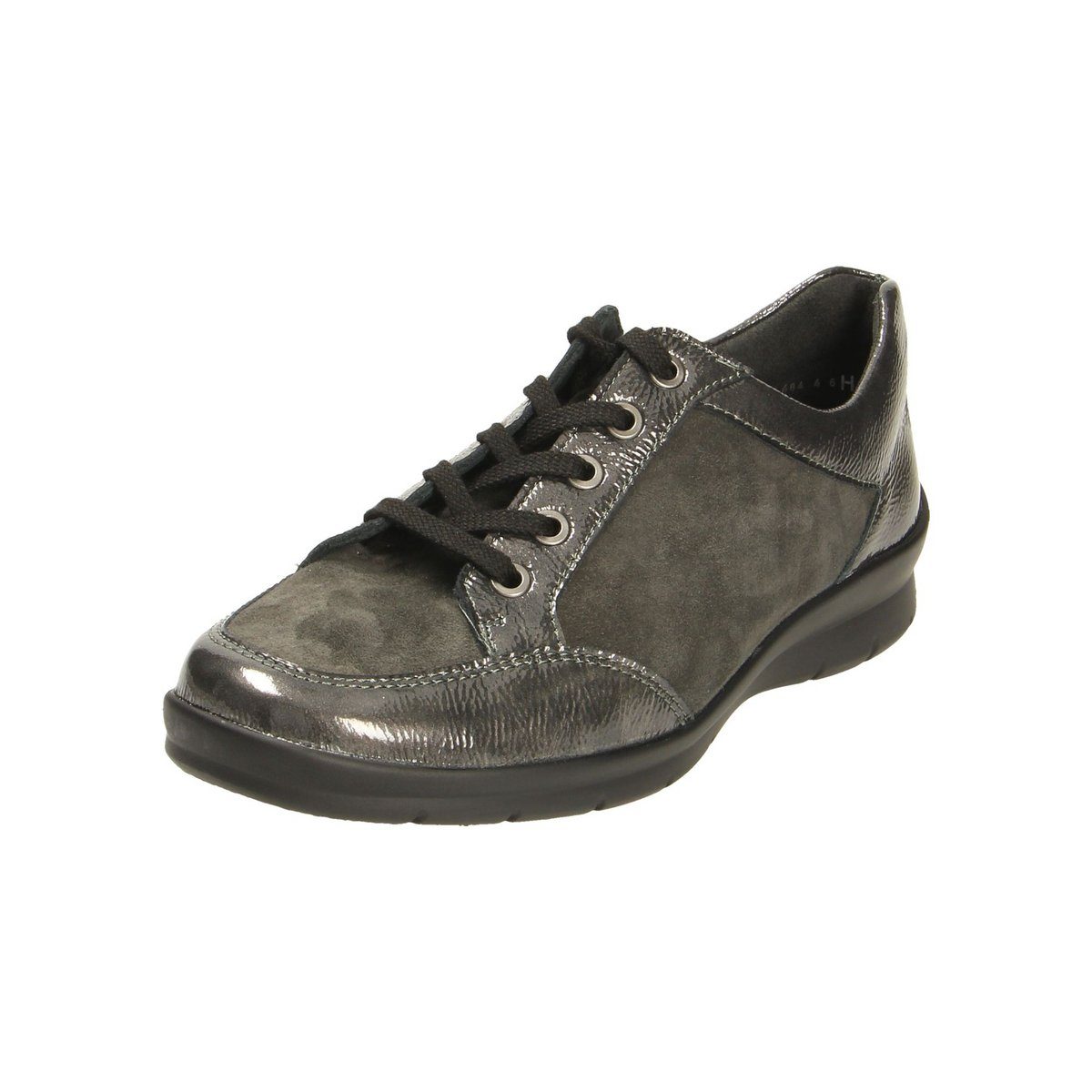 Komfort Schnürer für Damen in grau Schnürschuh