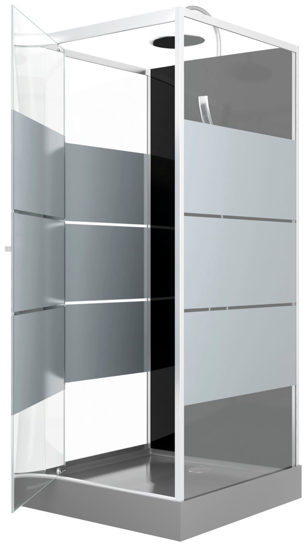 Marwell Komplettdusche Dusy, BxT: 80x80 cm, Einscheibensicherheitsglas, inkl. Armaturen