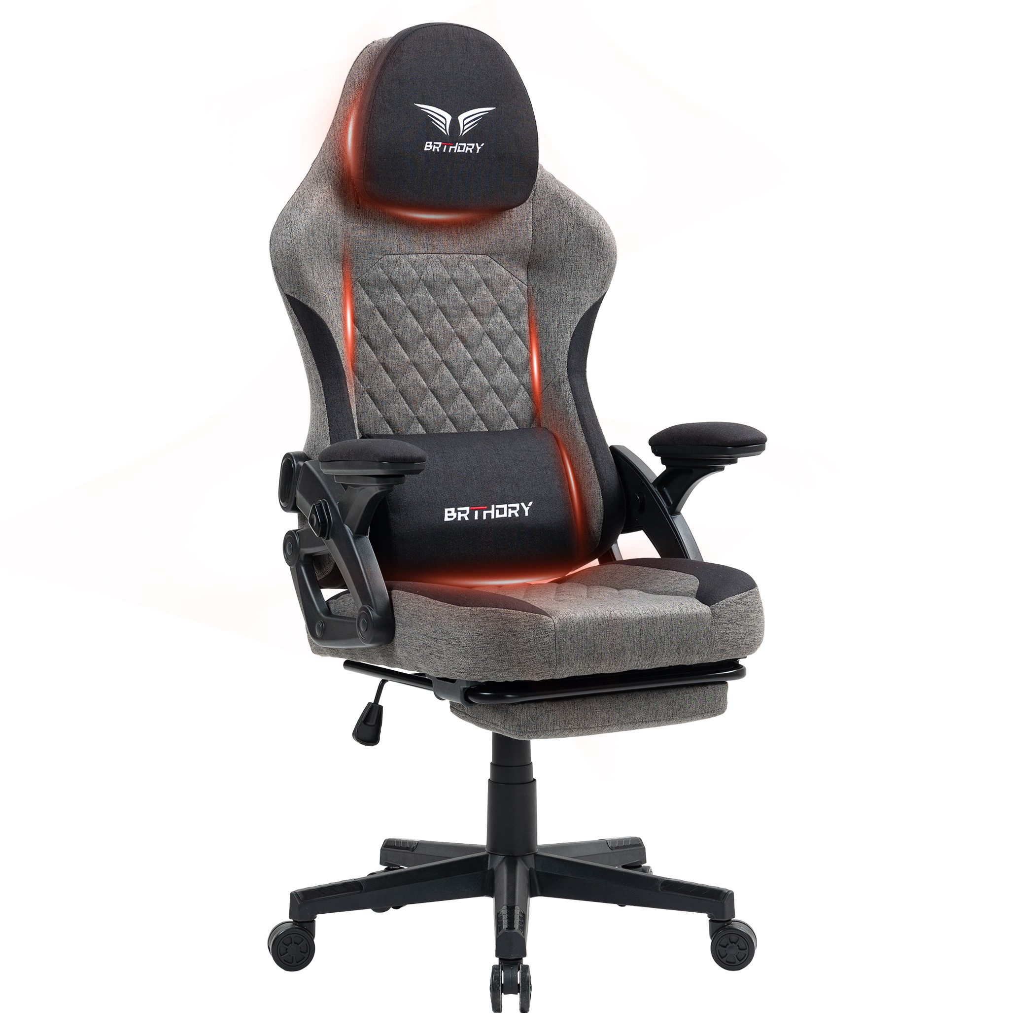 Gaming-Stuhl Rmit Verstellbare Kopfstütze Wippfunktion, 135°