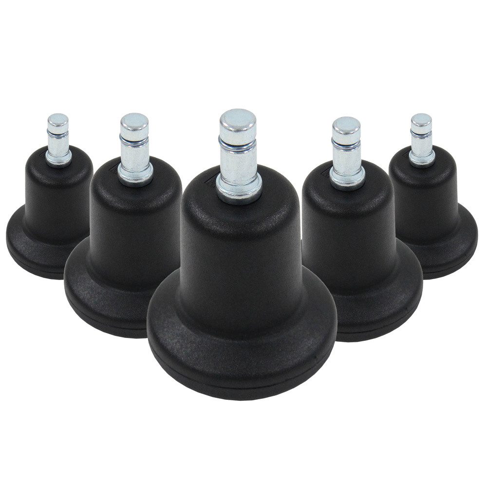 hjh OFFICE Stuhlrolle Stuhlgleiter 5 X Stand Nr. 11 Metall, Kunststoff, (5er Pack), Hartböden & Teppichböden