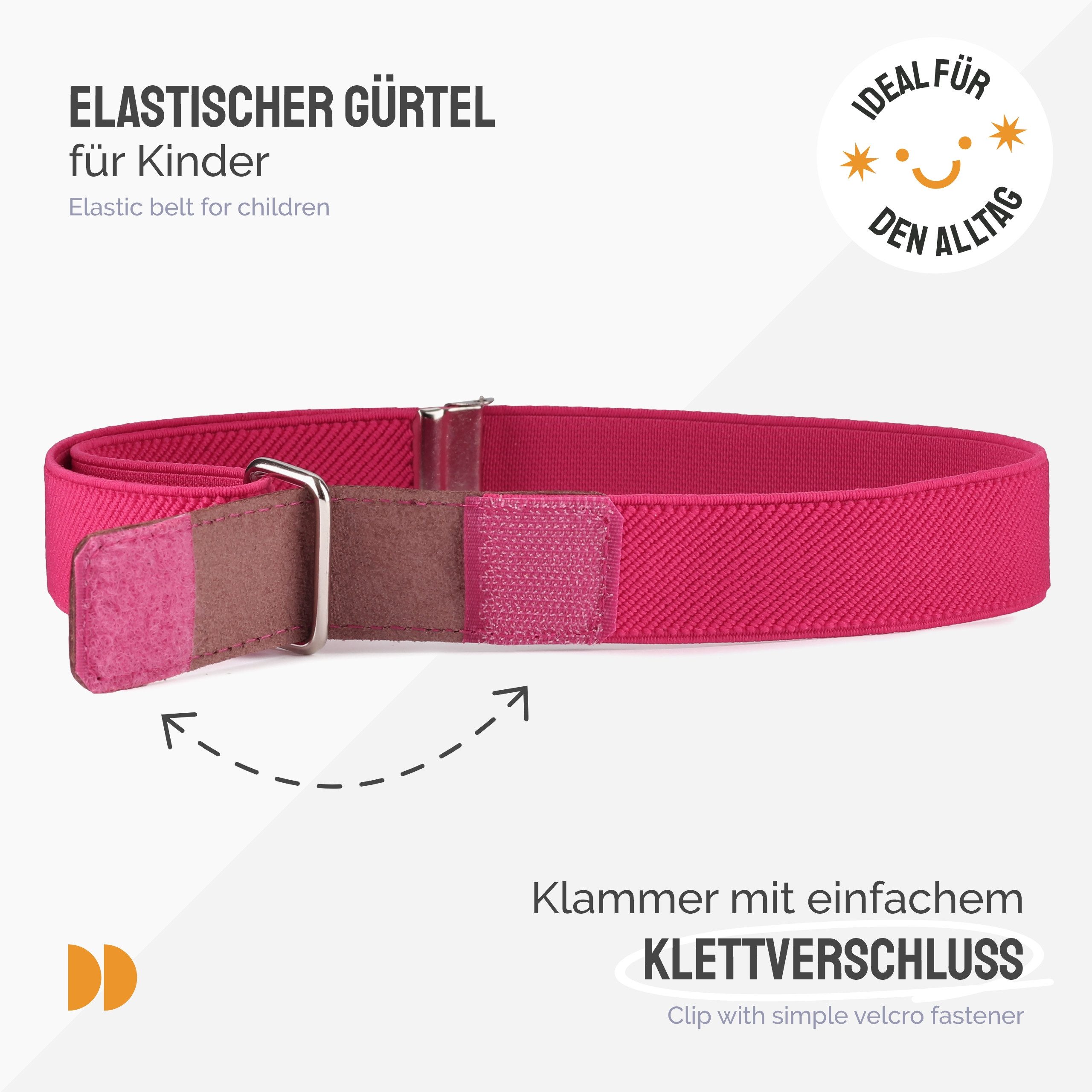 Ladeheid Stoffgürtel Kinder Gürtel Elastik-Gürtel 1-12 Jahre 34-90 cm P15 (1-St) – Bild 2 von 5