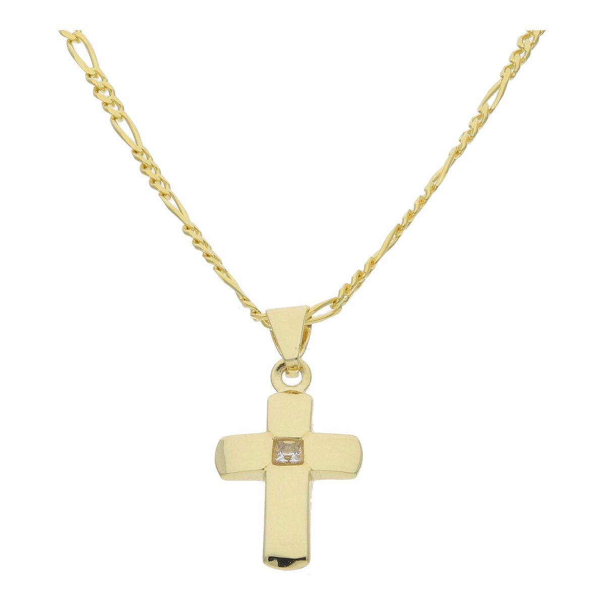 JuwelmaLux Kettenanhänger Anhänger Anhänger Anhänger Schmuckschachtel Kreuz, inkl. Gold ohne Zirkonia, Kette