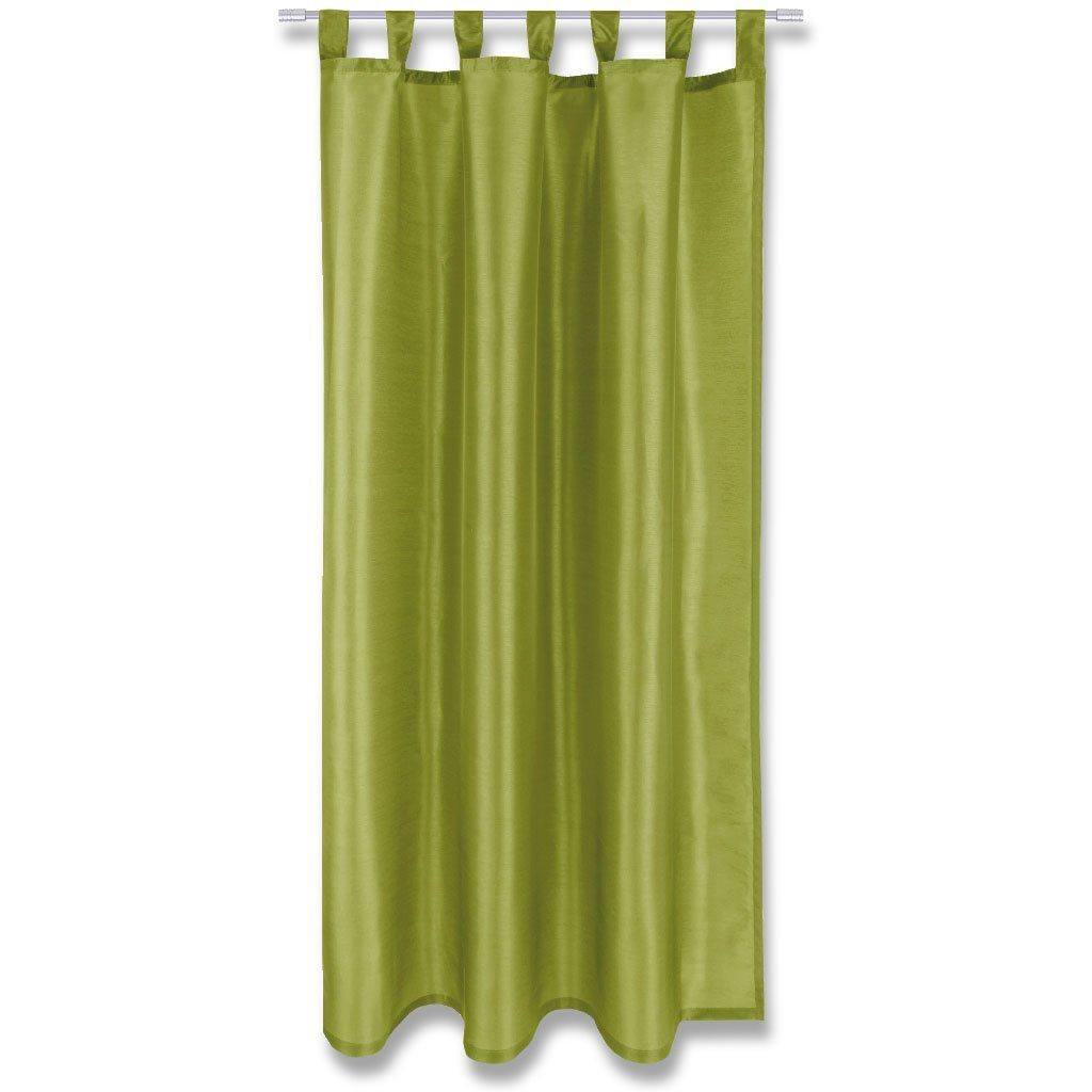 Vorhang, Arsvita, Schlaufen (1 St), blickdicht, Microfaser, Blickdichter Dekoschal mit Schlaufen (Schlaufenschal), Fertiggardine Alessia in vielen Größen und Farben Grün