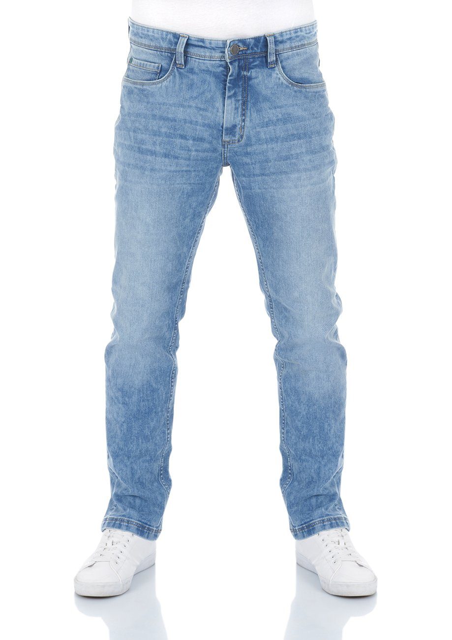 riverso Straight-Jeans Herren Jeanshose RIVChris Regular Fit Denim Hose mit Stretch Light Blue Denim (19200)