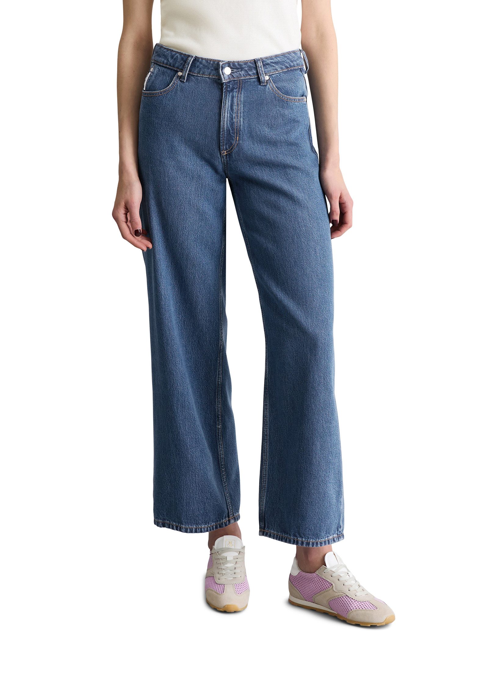 Marc O'Polo DENIM Weite Jeans aus Lyocell-Mix ohne Stretch