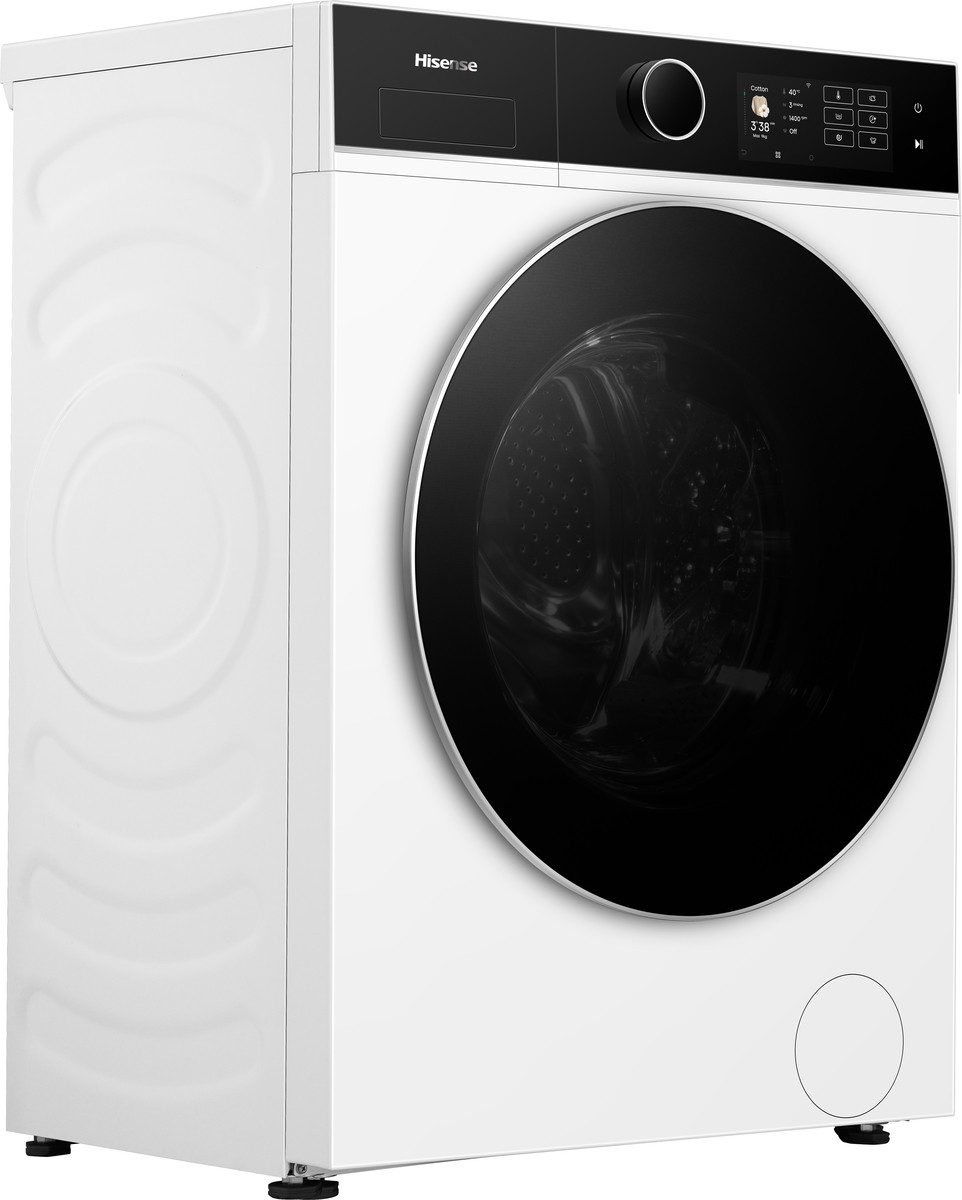 Hisense Waschmaschine 5i WF5I9043BWFS, 9 kg, 1400 U/min, digitales Farbdisplay, Automix-Dispenser, Energie 40% besser als A