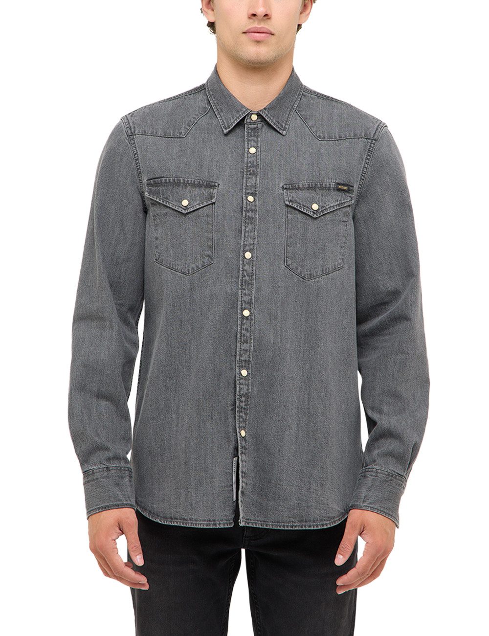 MUSTANG Langarmhemd Herren Style Duver