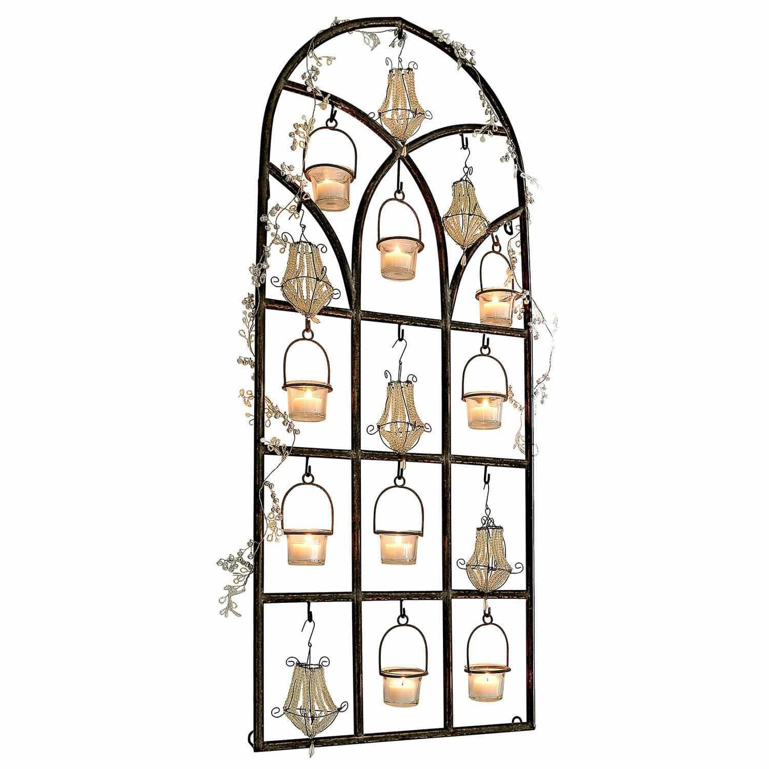 Mirabeau Kerzenständer Wandkerzenhalter Wesmalie antikbraun/klar