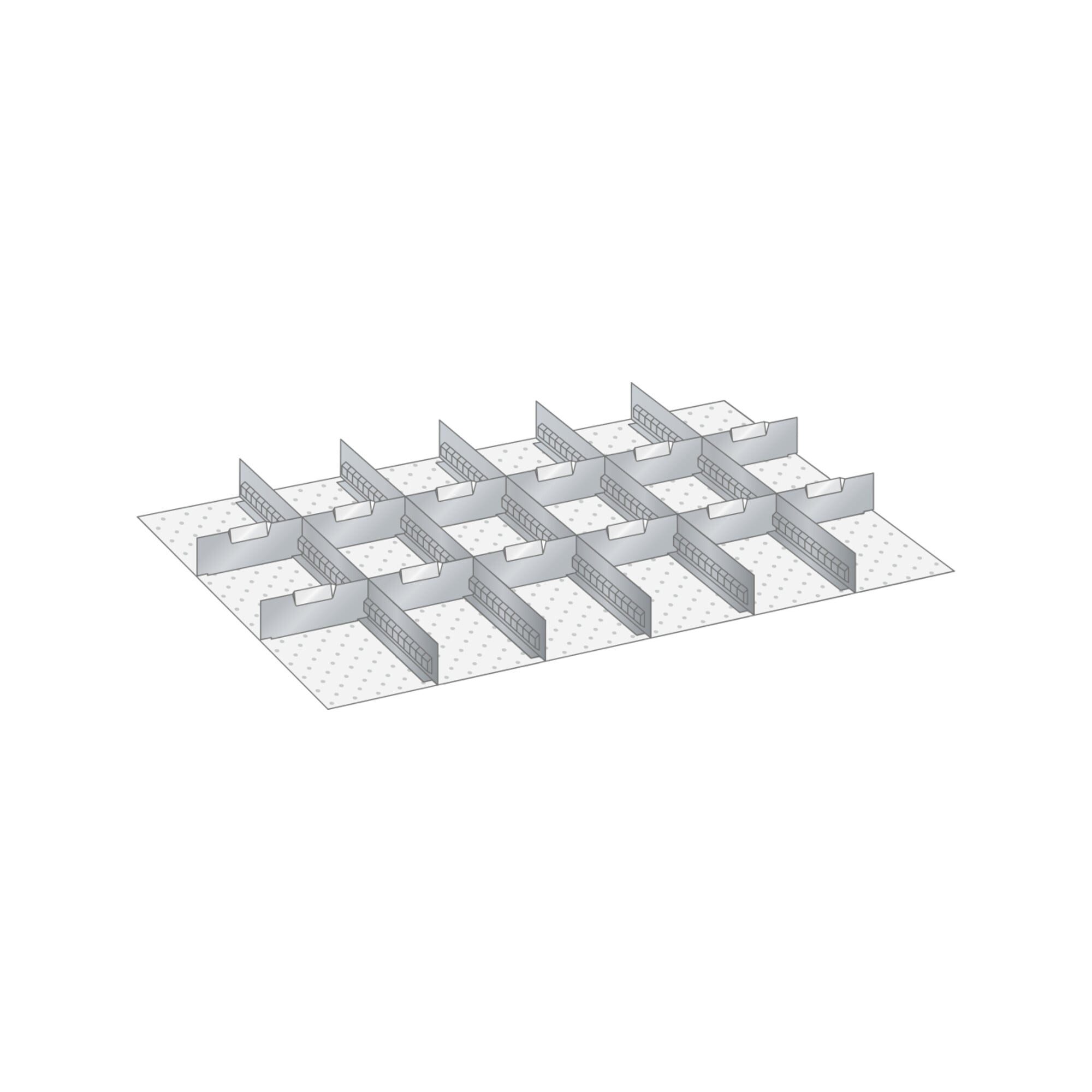 LISTA Werkstattwagen Lista Set Schlitzwände und Trennbleche 54x36E (BxTxFH) 918x612x200mm