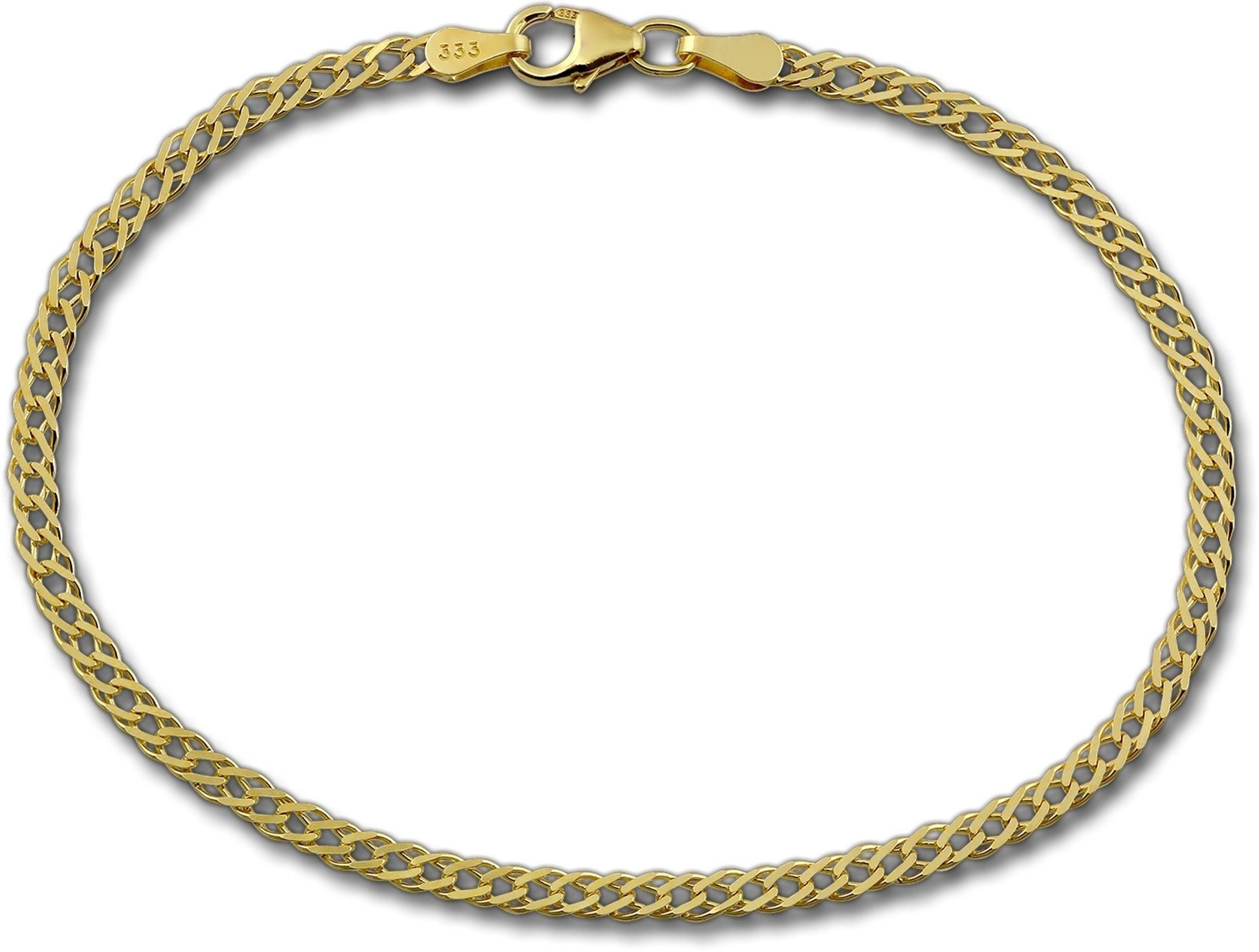 Echtgold Karat Goldarmband Armband Gelbgold 333er Armband (Zwillingspanzer) Armband), GoldDream (Armband, ca. 333er Echtgold, GoldDream 8 19cm 19cm,