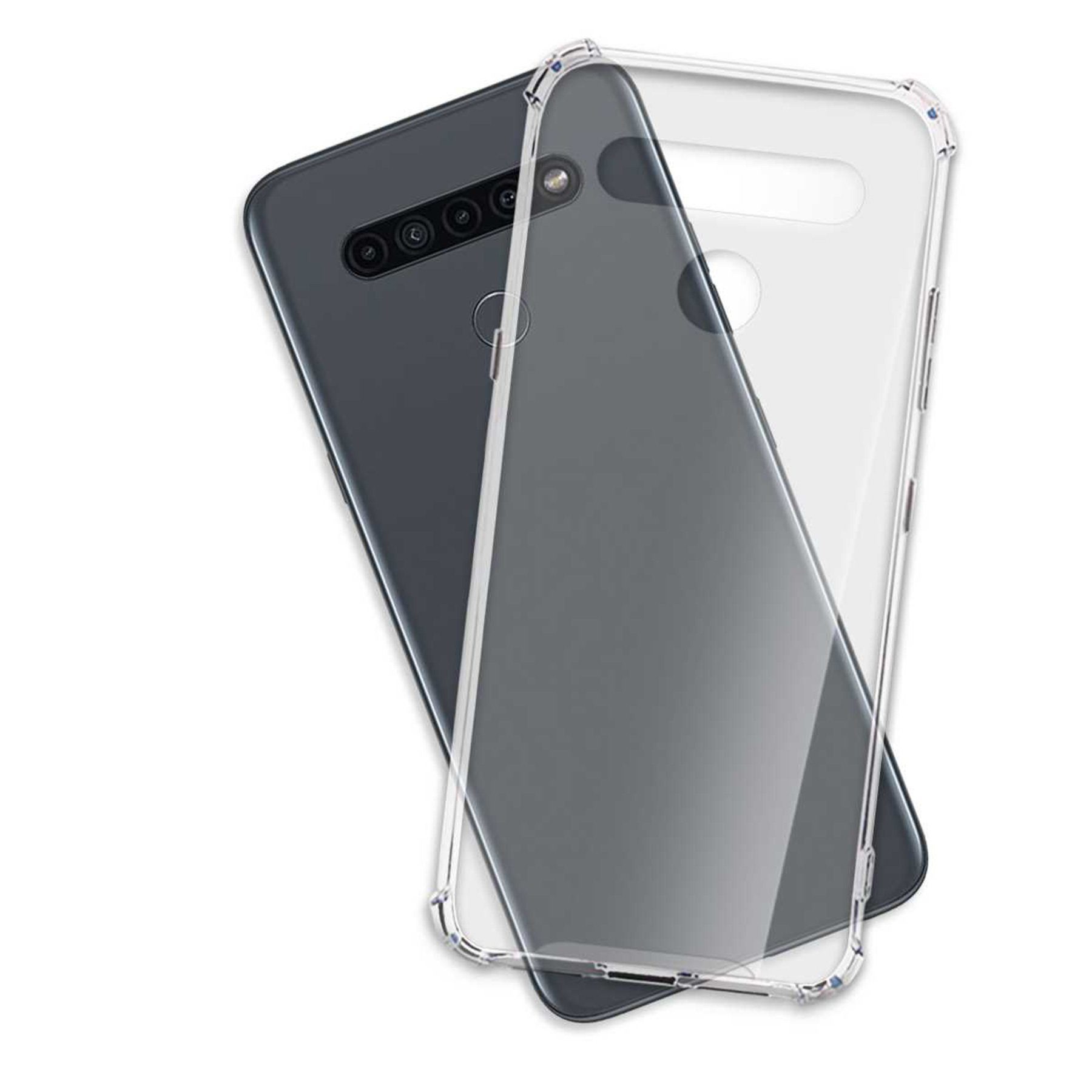 mtb more energy Smartphone-Hülle Clear Armor Case für LG K41S LM-K410, Transparente TPU Schutzhülle Case Backcover mit Anti-Shock Verstärkung