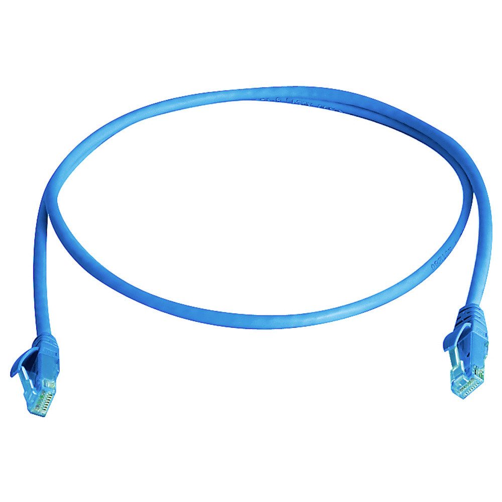 Telegärtner Telegärtner 100008320 RJ45 Patchkabel CAT 6 2.0 m Blau Flammwidrig, m Netzkabel, (200.00 cm)