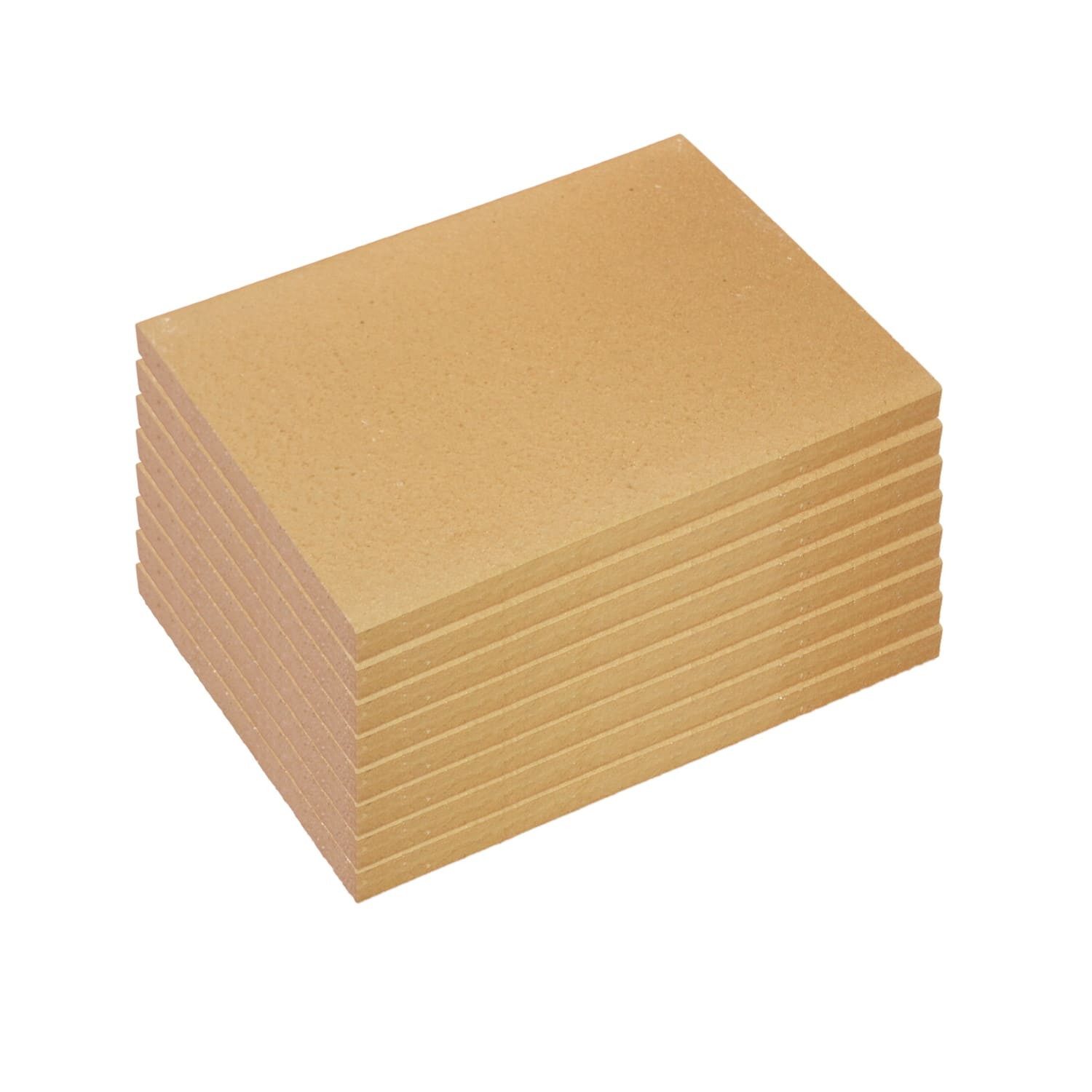 Sendeo Feuerraumplatten Schamotteplatte SENDEO 400 x 300 x 30 mm 8 Stück, besonders hochwertig und stabil