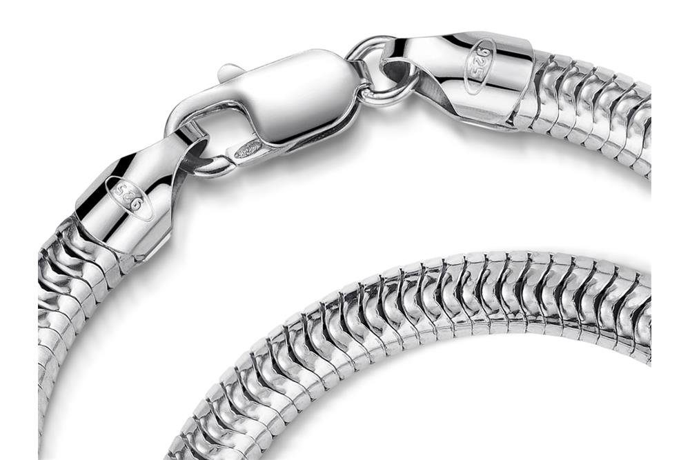Silberkettenstore Silberarmband Armband Silber, von Schlangenkette Länge - 18-25cm wählbar 925 6mm