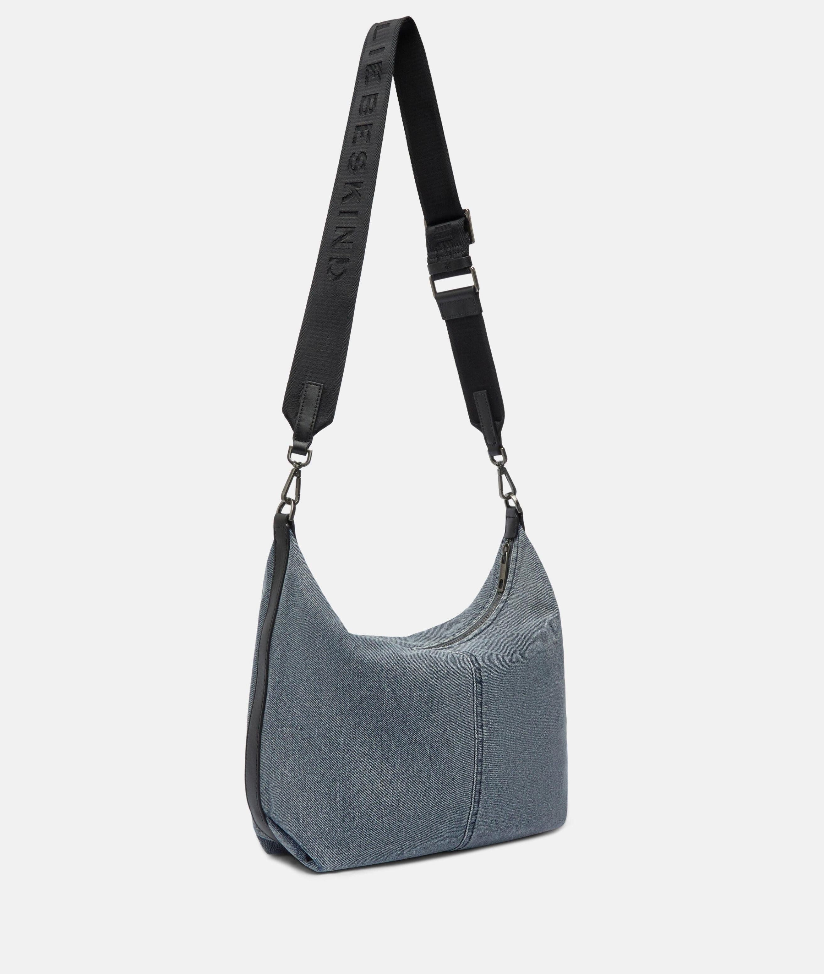 Liebeskind Berlin Schultertasche Denim Paris Hobo M, Geräumige Schultertasche aus Denim