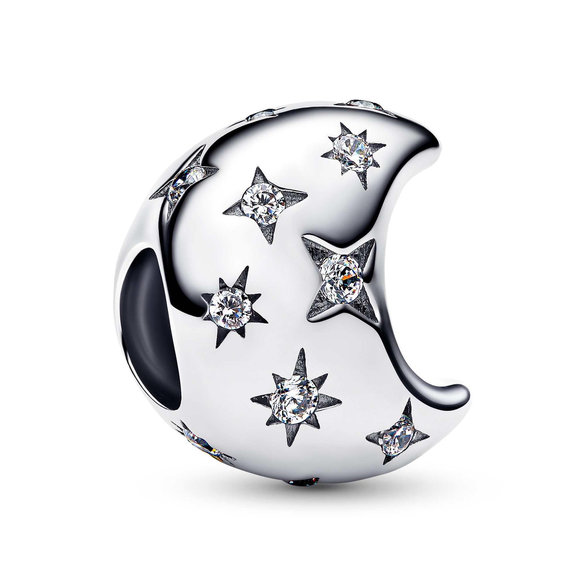 Pandora Bead Charm Silber Halbmond