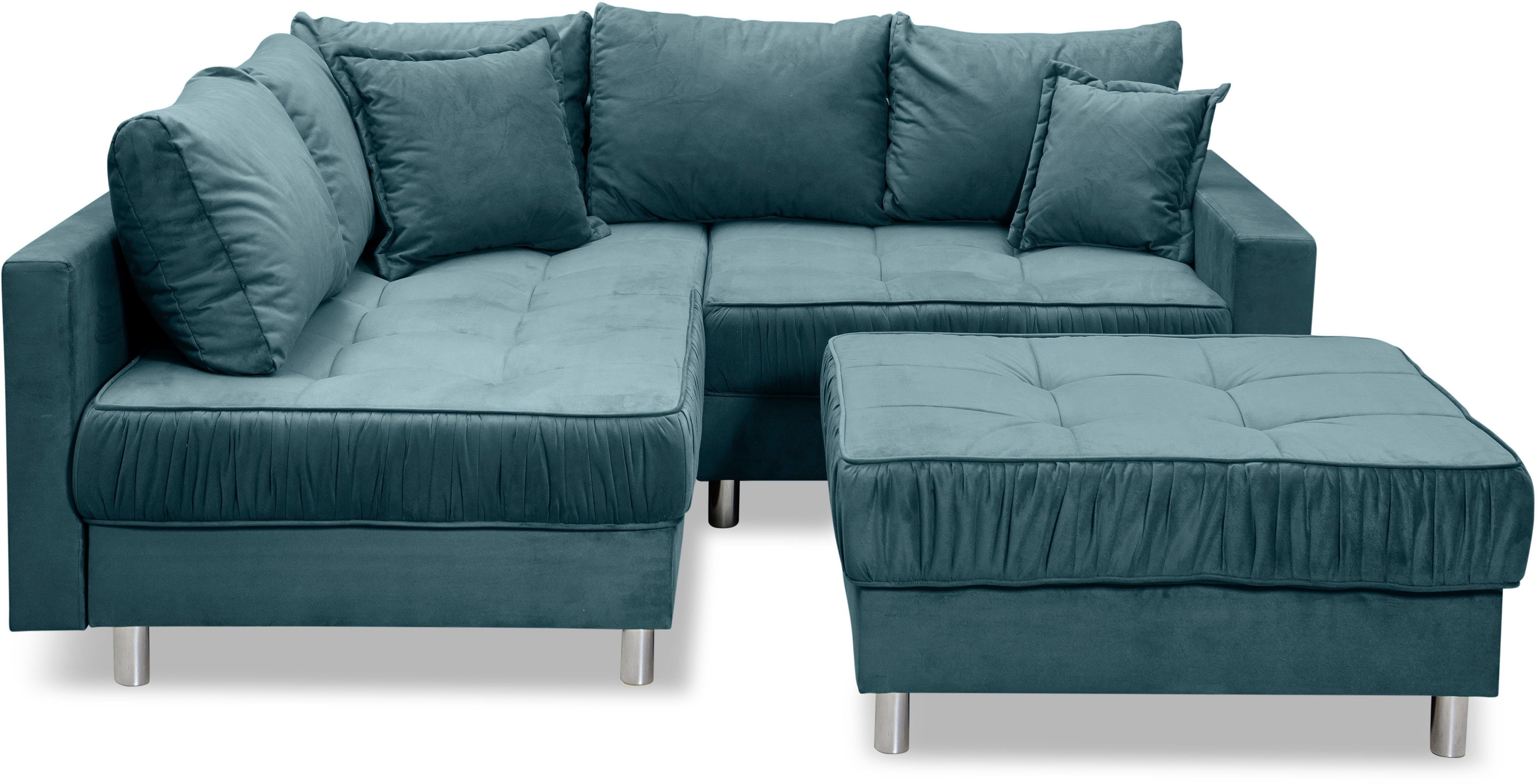 inkl. Hocker, AB mit COLLECTION Cannes, Schlaffunktion Ecksofa