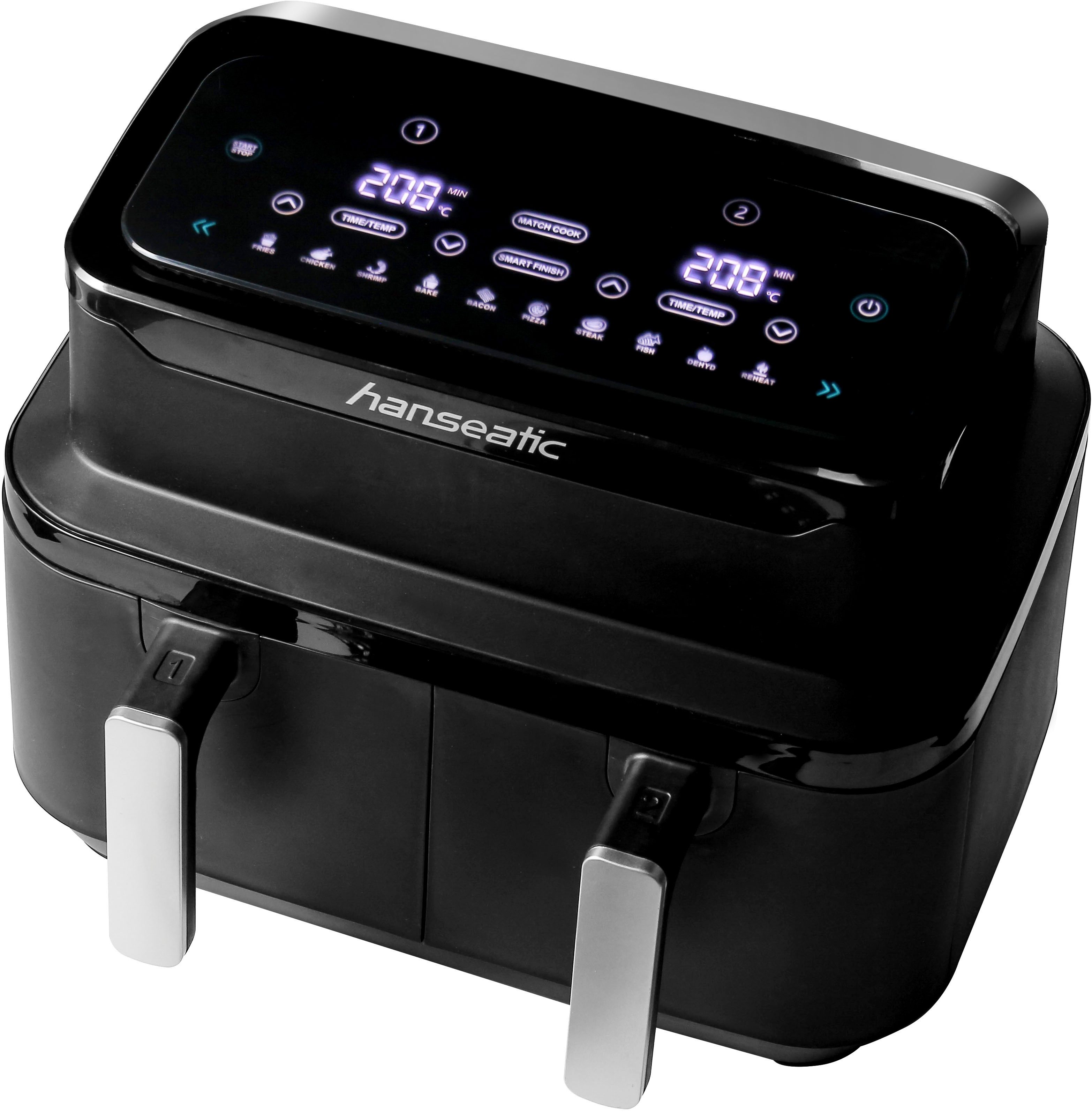 Hanseatic Heißluftfritteuse HAF212600D 39156050 2in1, 2600 W, inkl. 3 Jahre Herstellergarantie – Bild 5 von 5