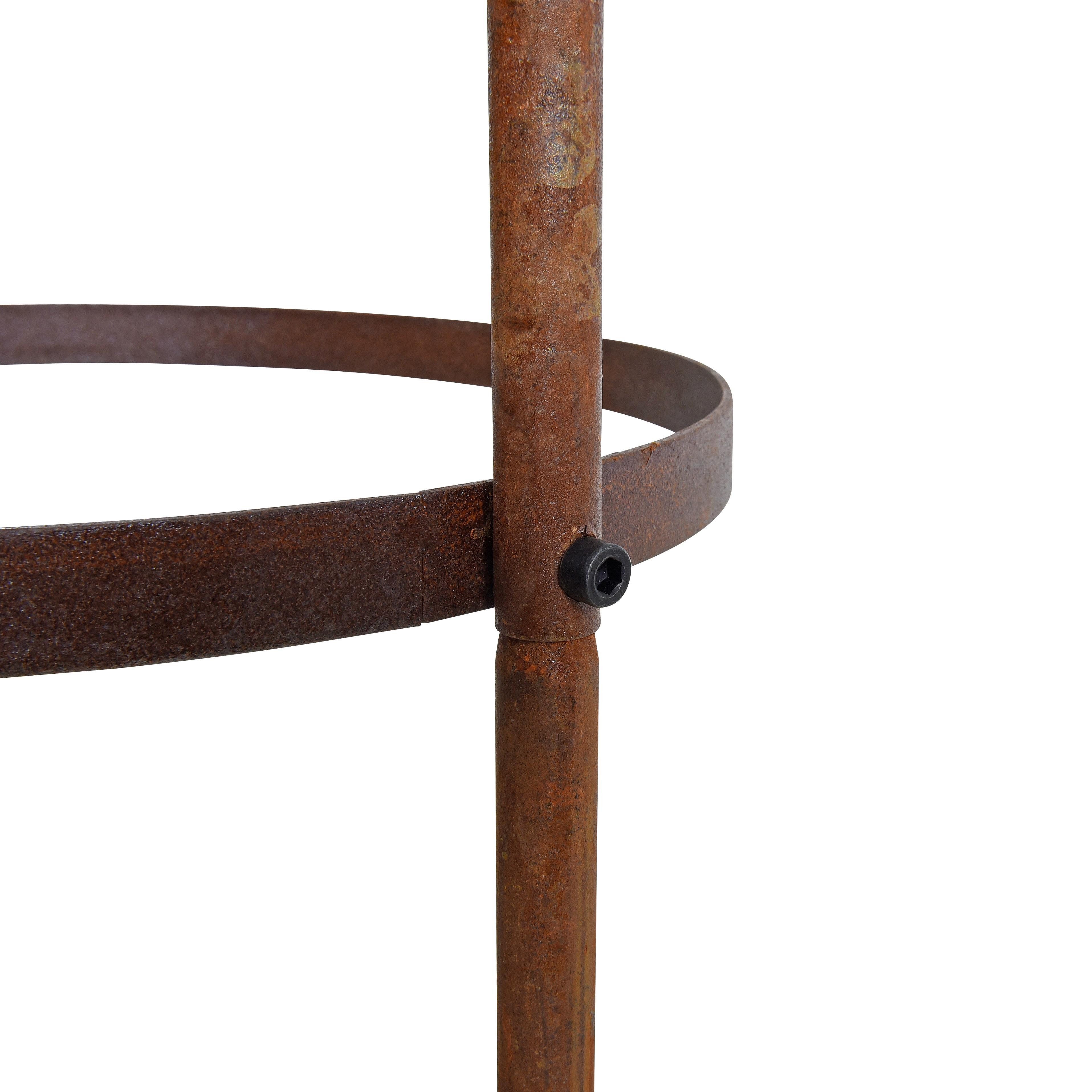 ESTEXO Rankgitter Rankhilfe Ranksäule 200cm Edel-Rost Rankobelisk Rosenturm Rankgestel