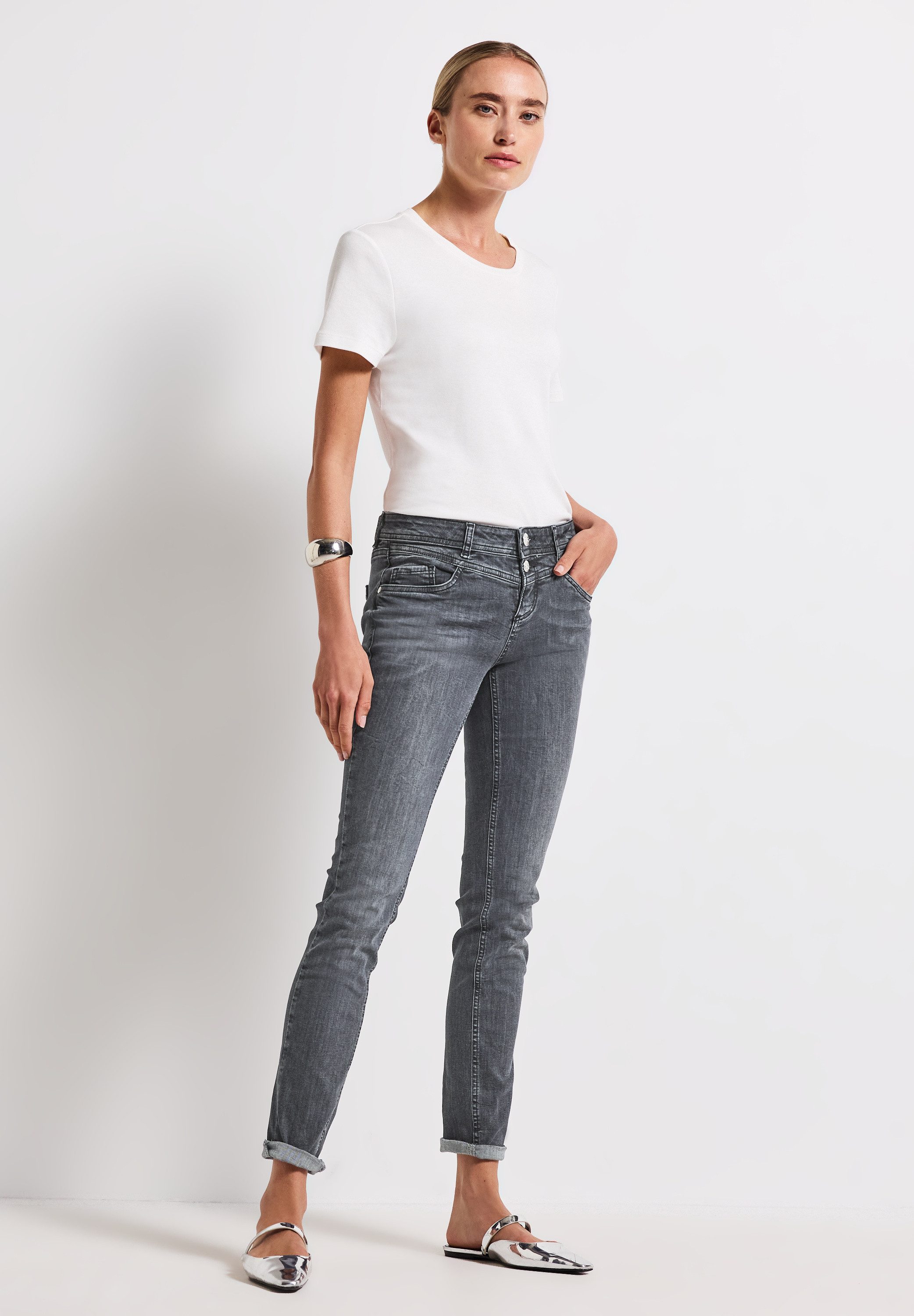 STREET ONE Slim-fit-Jeans Middle Waist
