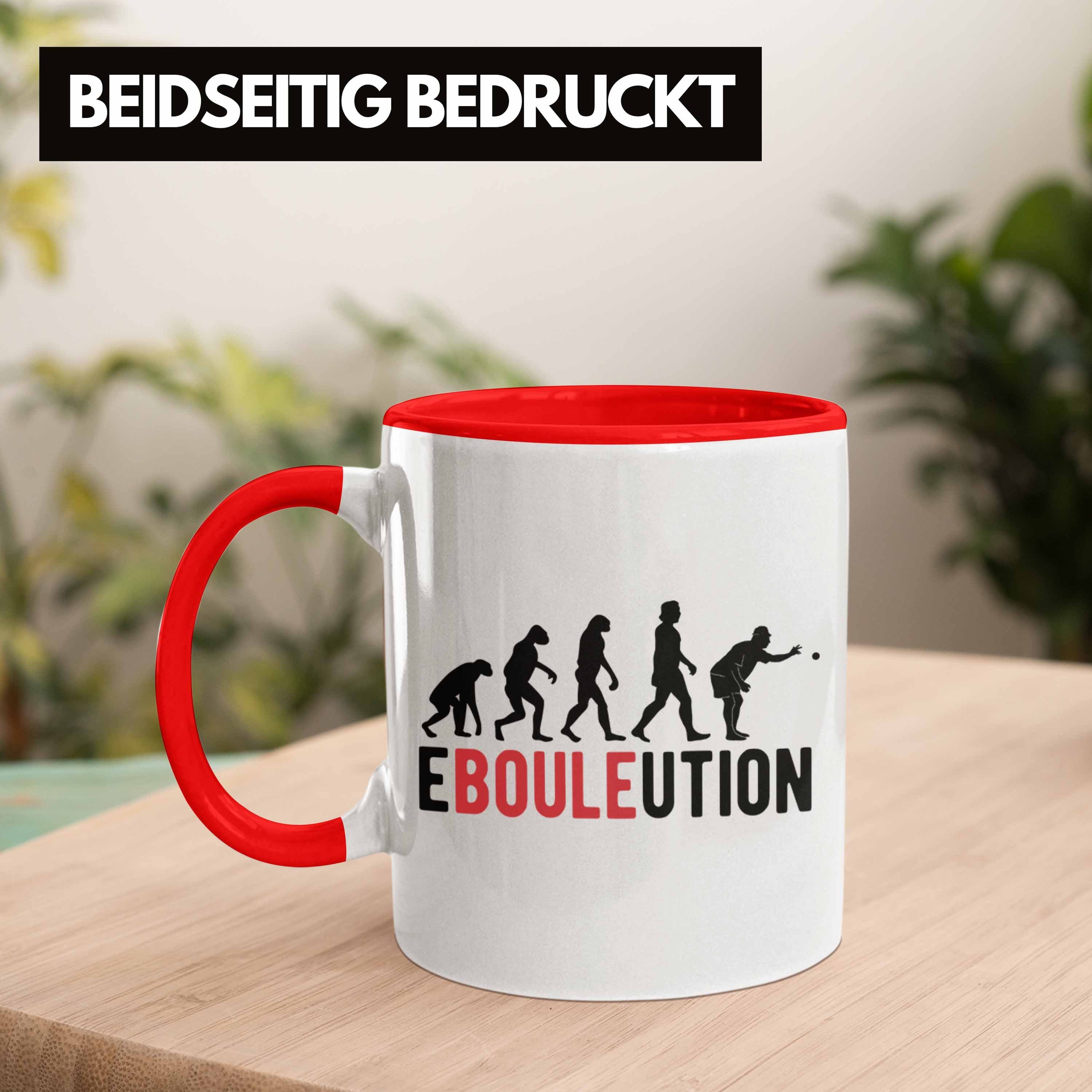 Rot Geschenkidee Tasse Ebouleution Pétanque Boule-Spieler Boule Trendation Geschenk Tasse