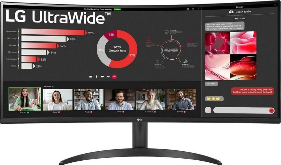 LG 34WR50QC Curved-Gaming-Monitor (86 cm/34 \