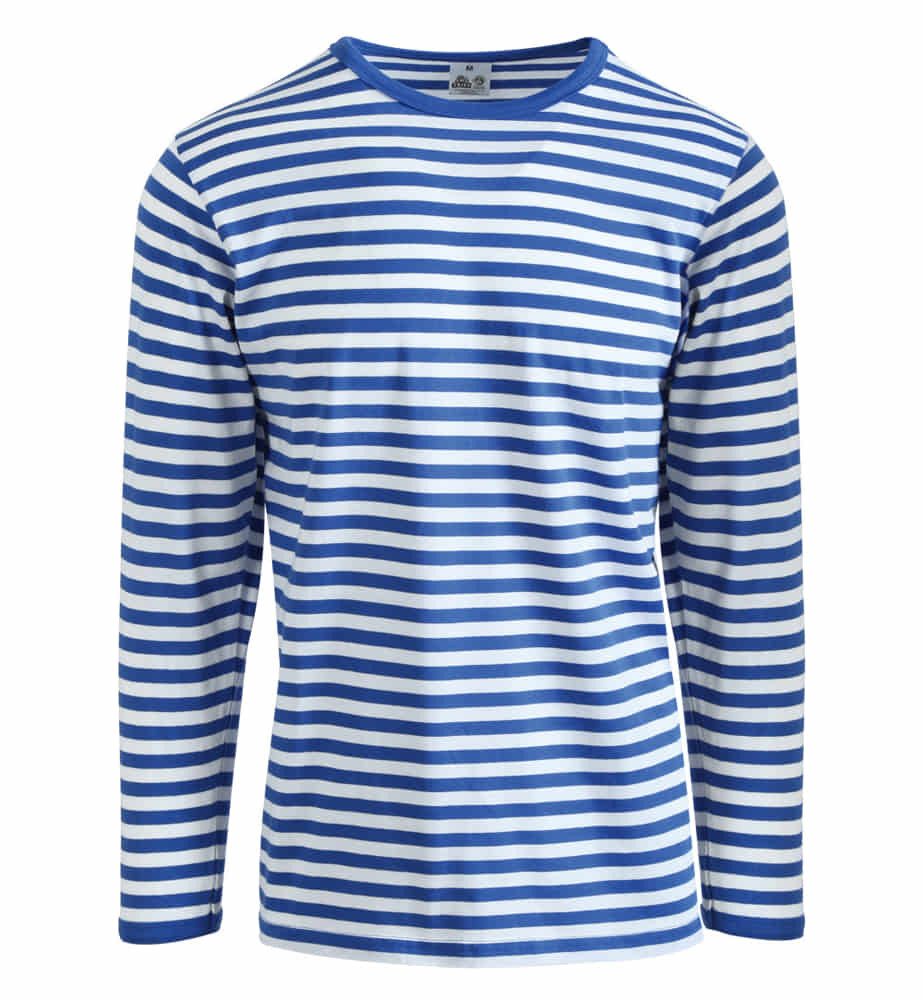Fries Kostüm Ringelpulli blau weiß Baumwolle