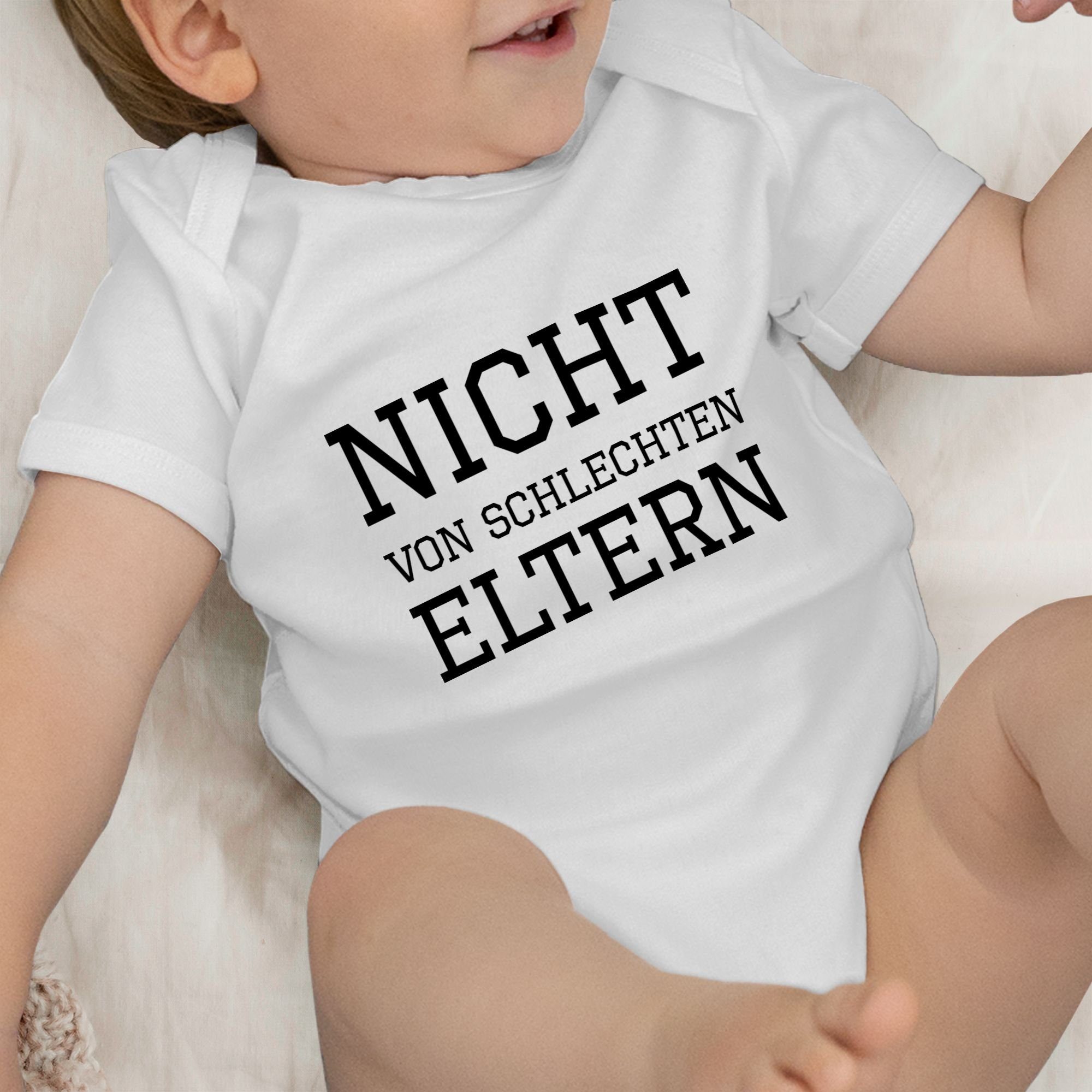 Weiß 2 Shirtracer Shirtbody schlechten Nicht von Baby Sprüche Eltern