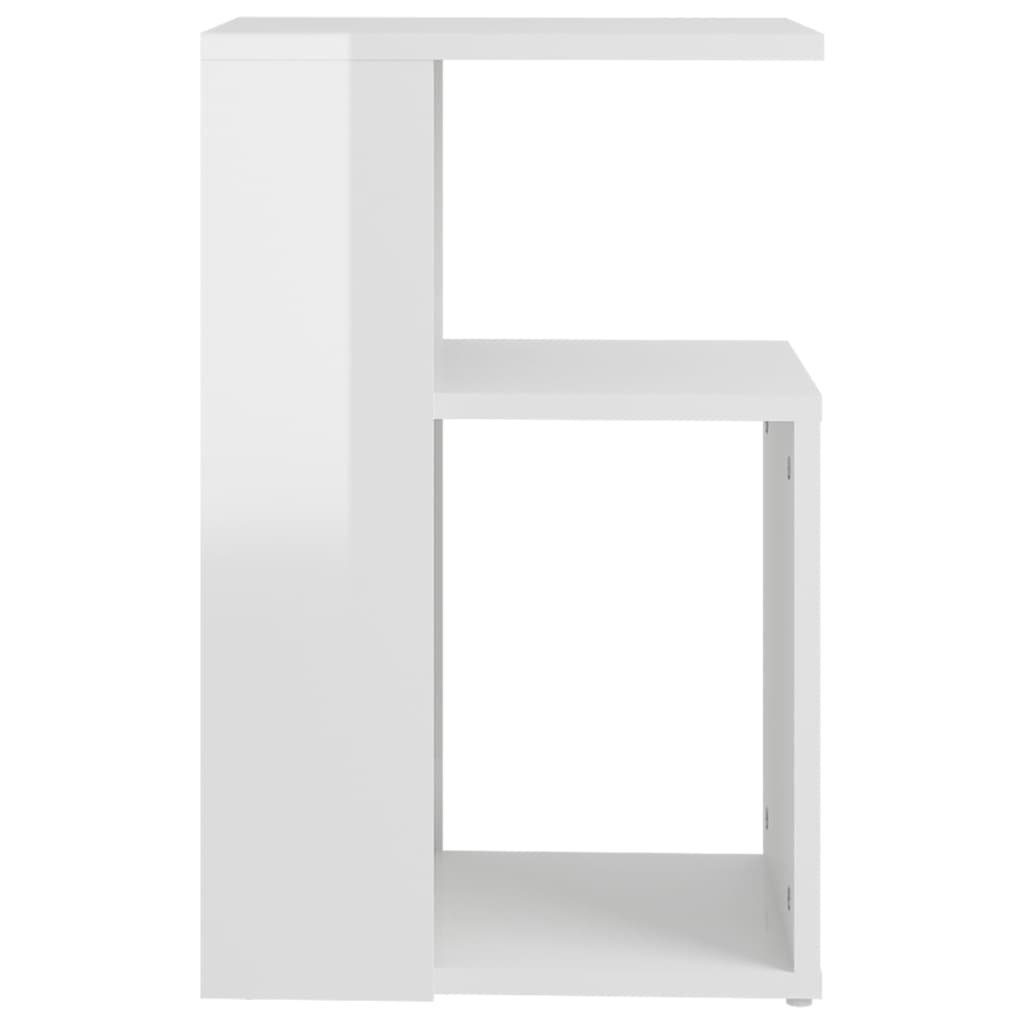 36x30x56 cm furnicato (1-St) Holzwerkstoff Beistelltisch Hochglanz-Weiß