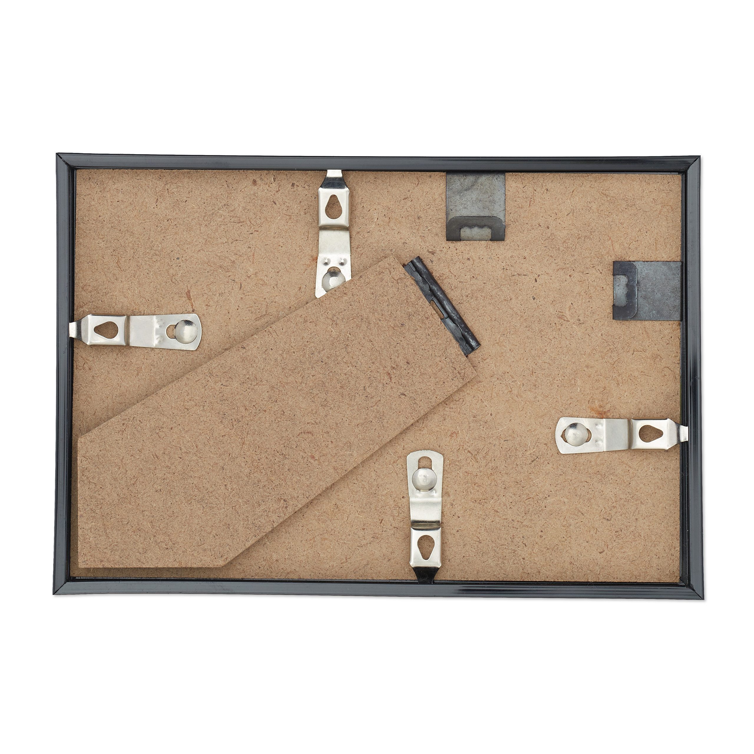 relaxdays Bilderrahmen 2er Set 10 x 15 cm, schwarz