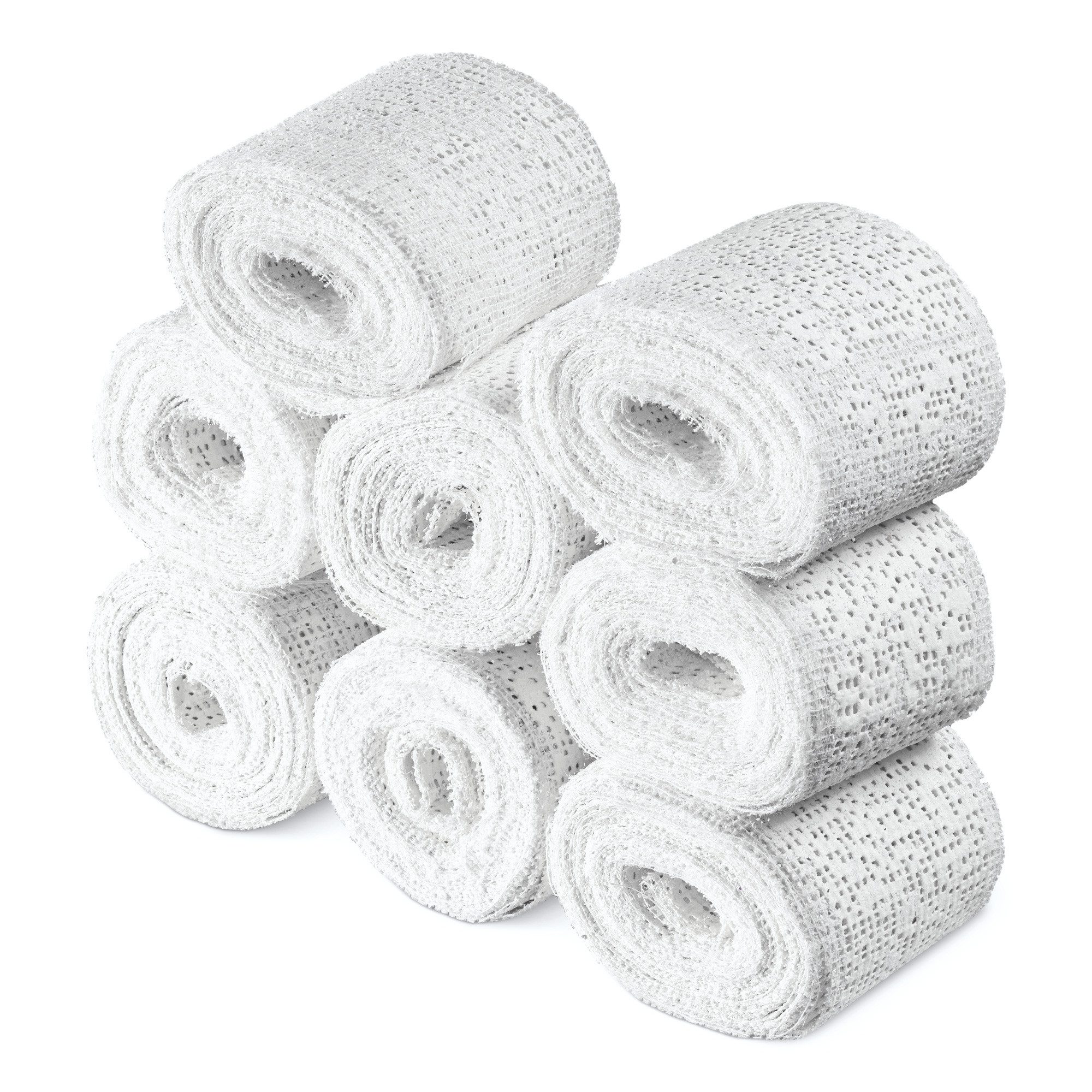 Bastelnaturmaterial Navaris Gipsbinden 8er Set zum Babybauch bemalen - 8x Gips Abdruck