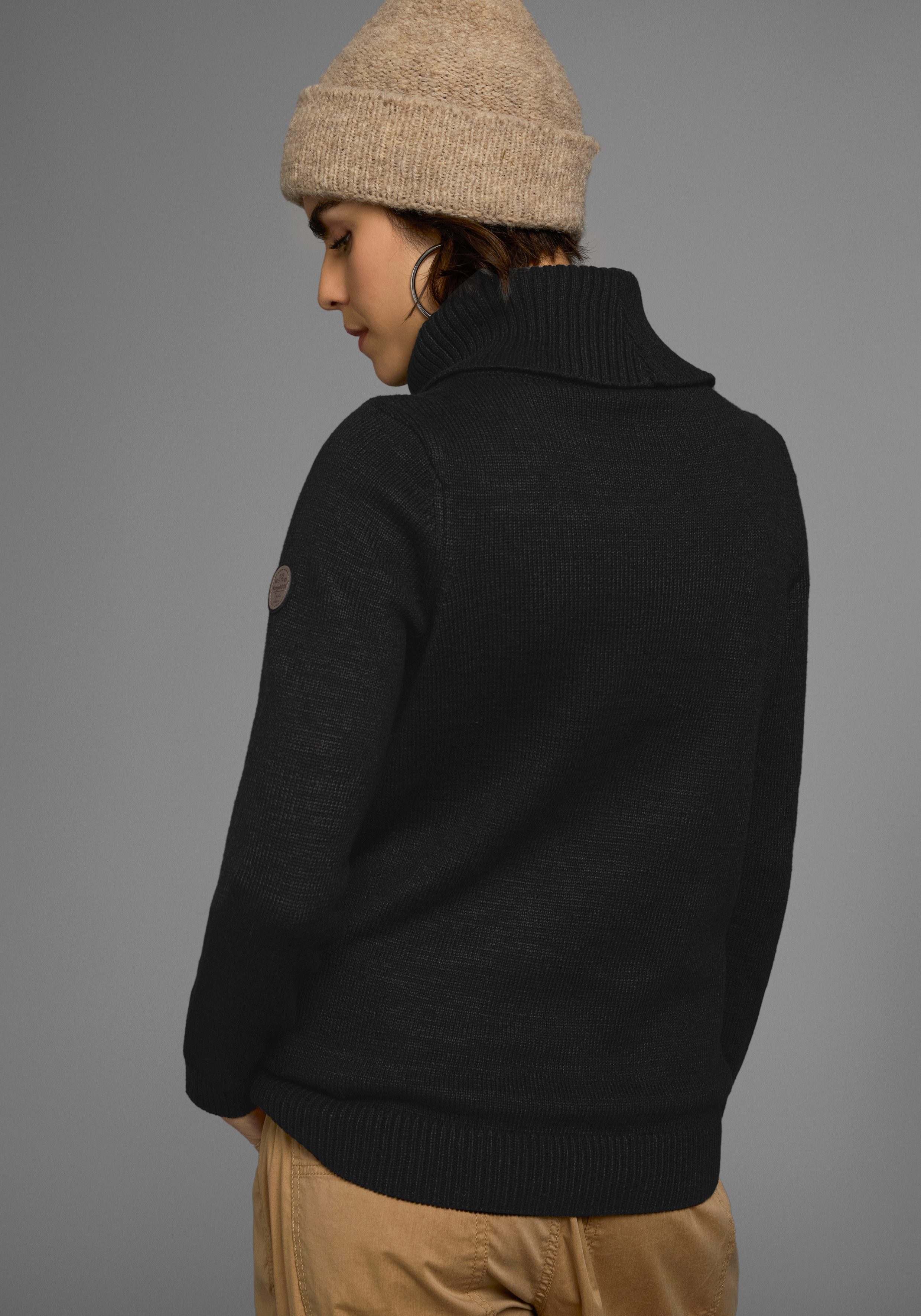 KangaROOS Rollkragenpullover mit Schalkragen, Langarm, Warm & Kuschelig