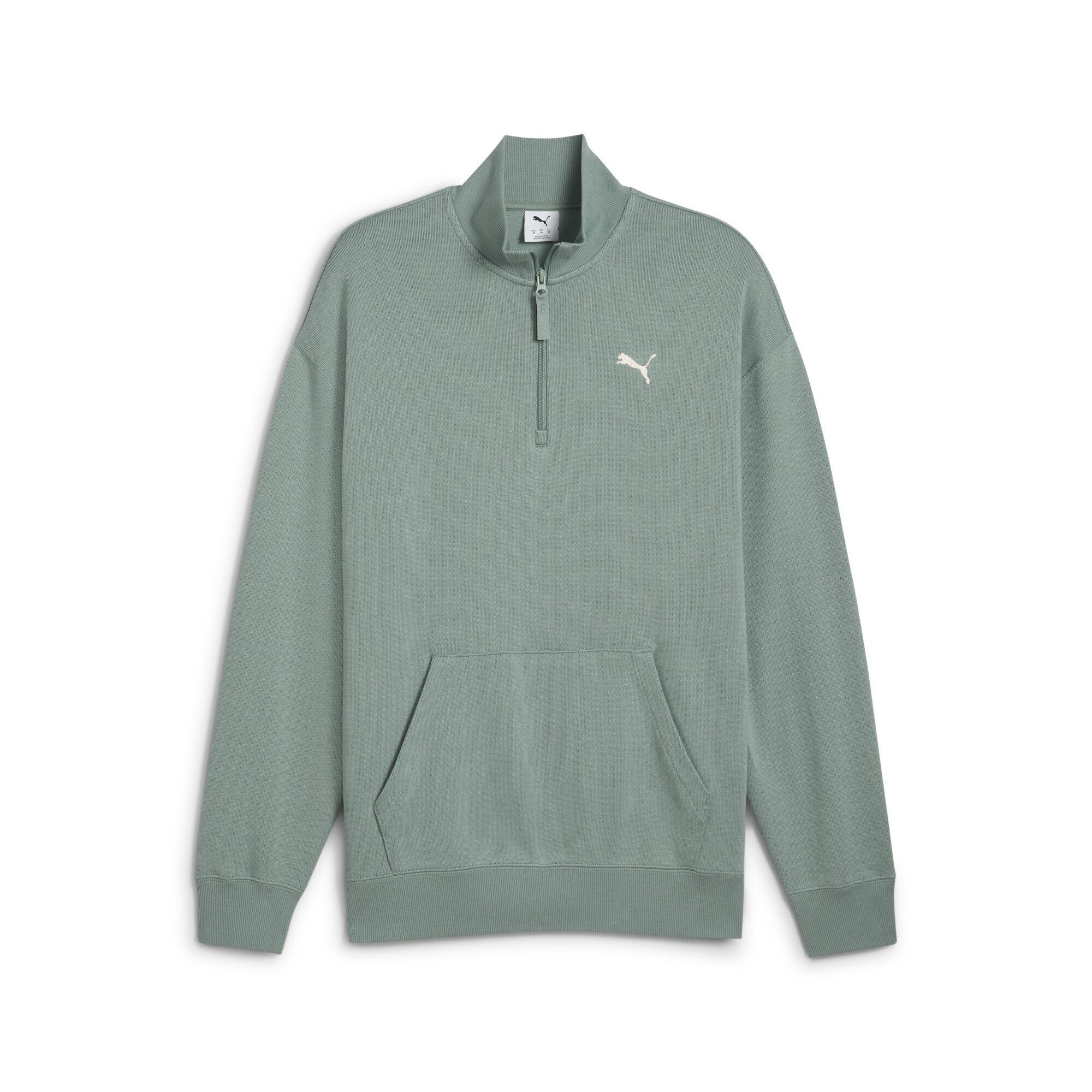 Sweatshirt WARDROBE ESS Relaxed Rundhalsshirt mit halblangem Reißverschluss
