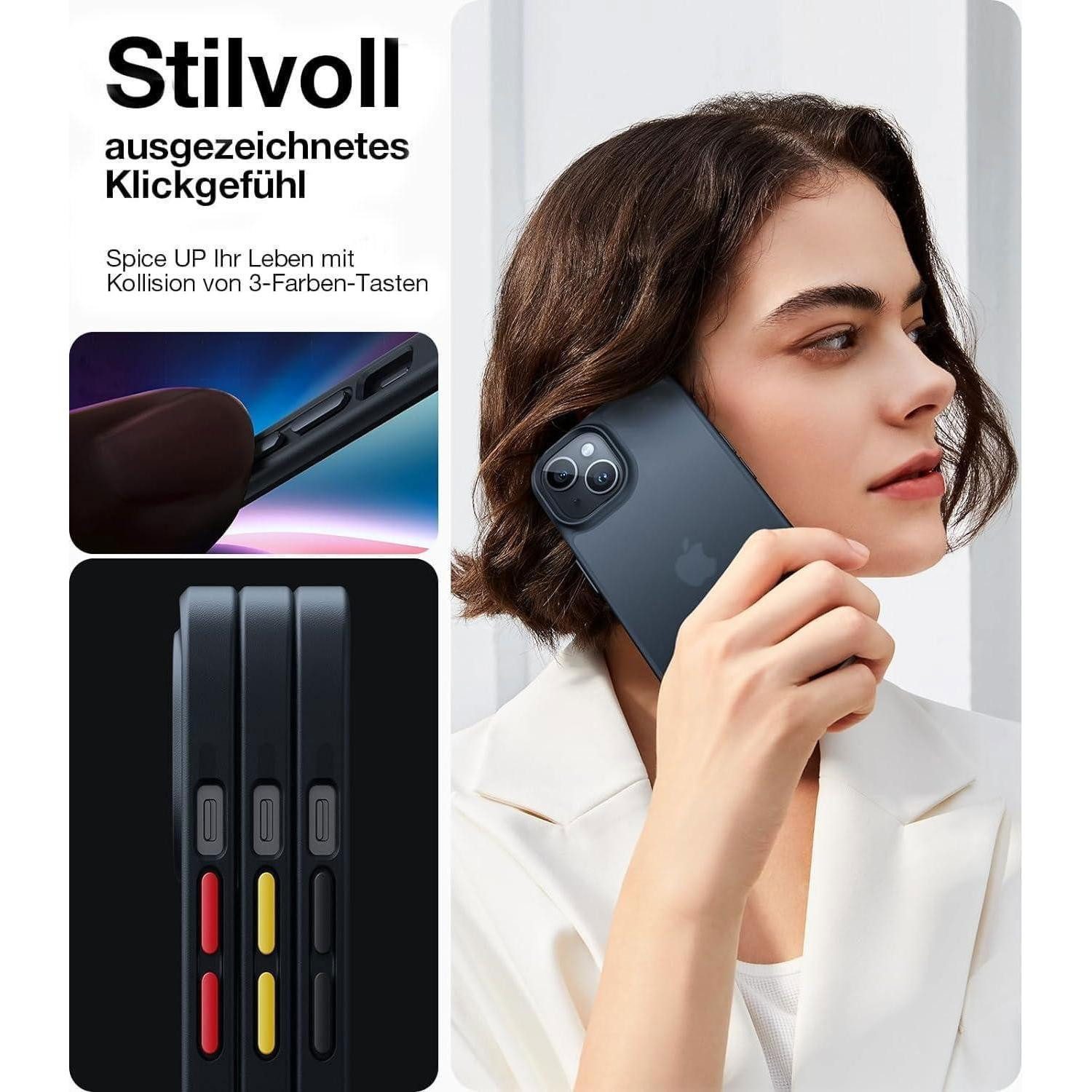 LuxusKollektion Displayschutzfolie Hülle iPhone 13 Stoßfest Kratzfest Militärschutz iPhone 13 Schwarz