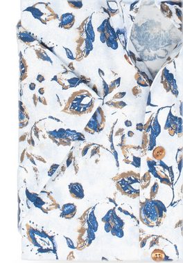 MARVELIS Kurzarmhemd Kurzarmhemd - Comfort Fit - Florales Muster - Bleu