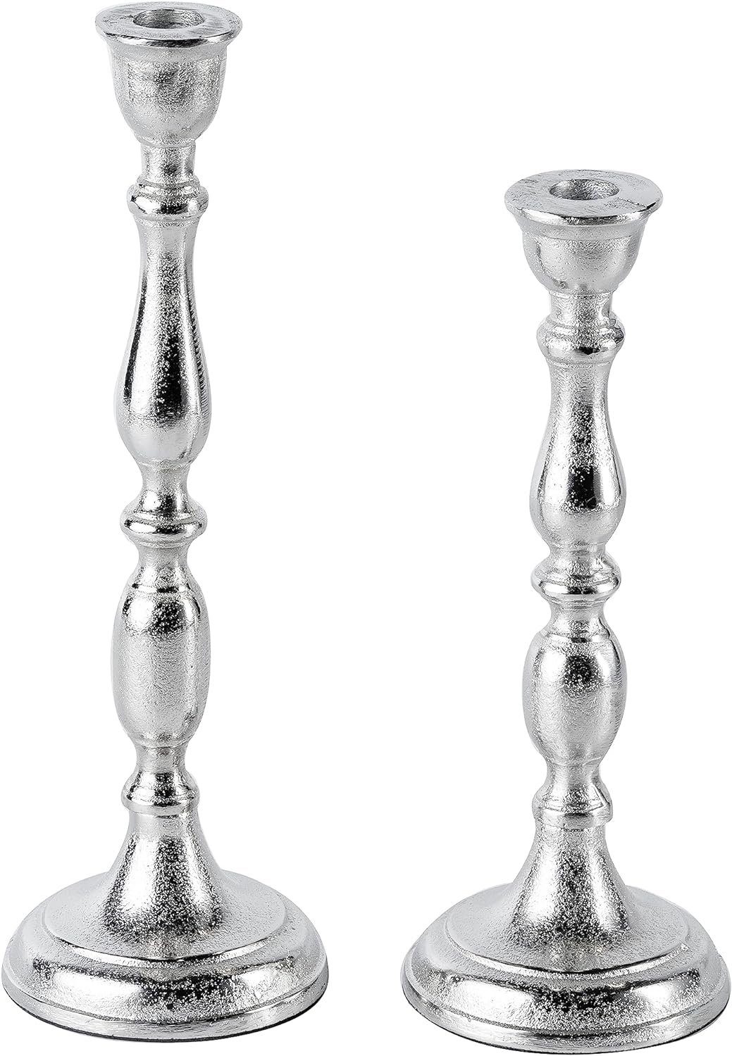 cm 2er Silber 27 Stabkerzen - für MichaelNoll Set Kerzenständer H 33 und Kerzenständer Deko